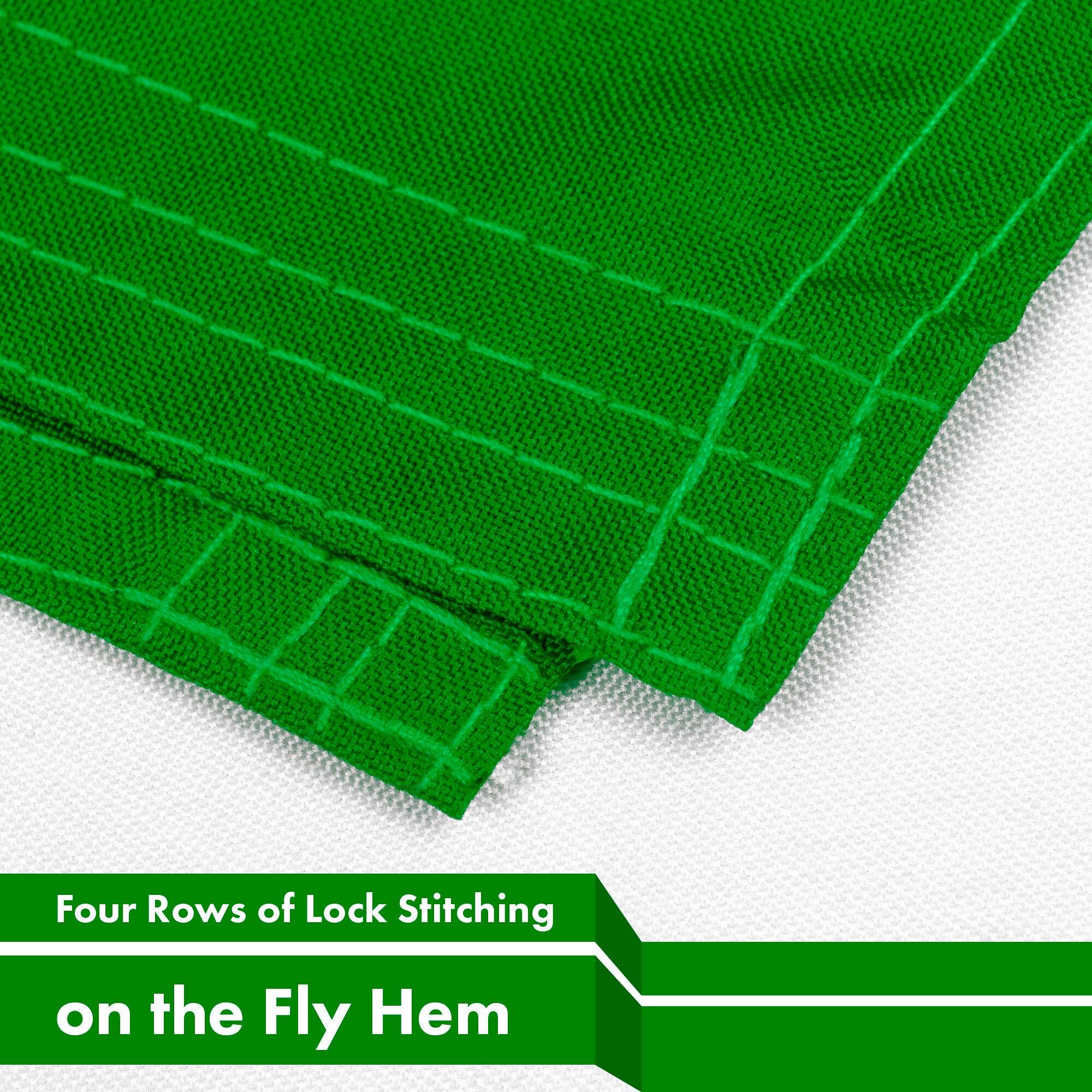 Four Rows of Lock Stitching on the Fly Hem