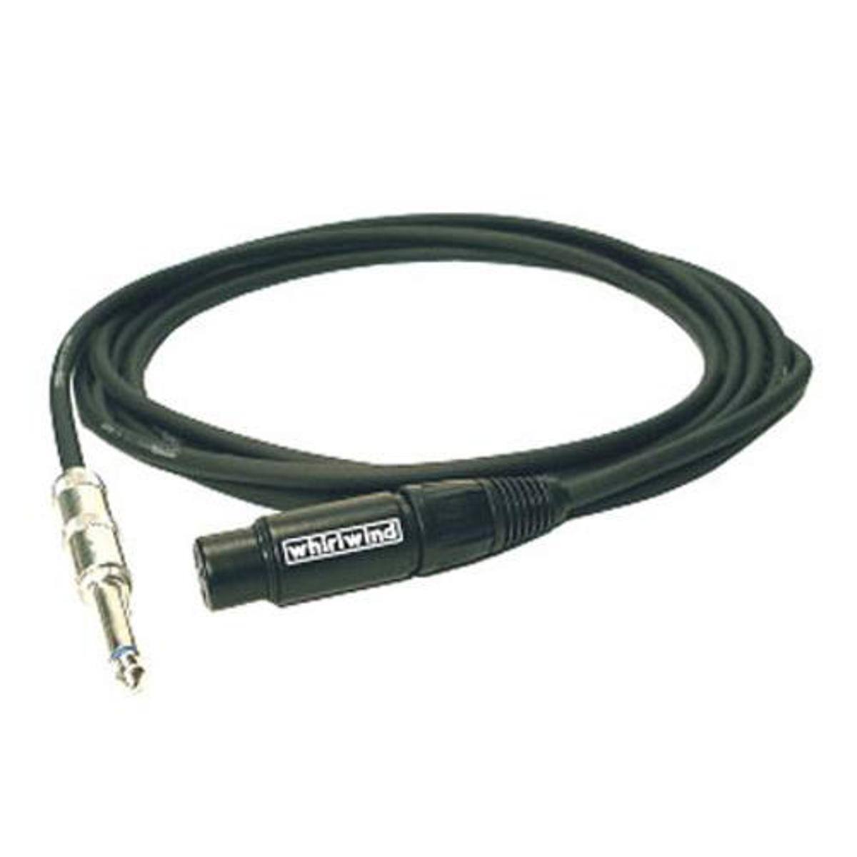 Front. Whirlwind - Whirlwind MK3 3' XLR Female to 1/4" TS Male 3-pin Unbalanced Mic Cable.