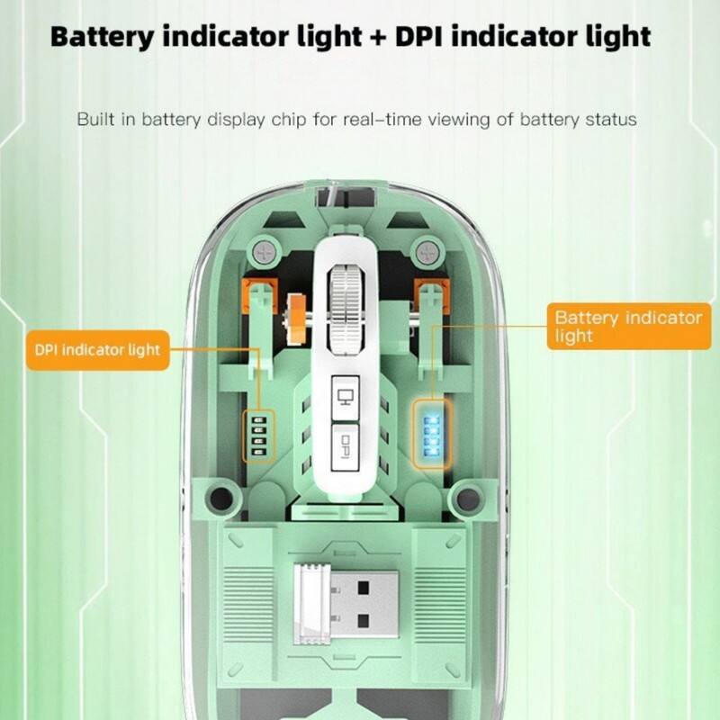 Battery indicator light + DPI indicator light

Built in battery display chip for real-time viewing of battery status

Battery indicator light

DPI indicator light