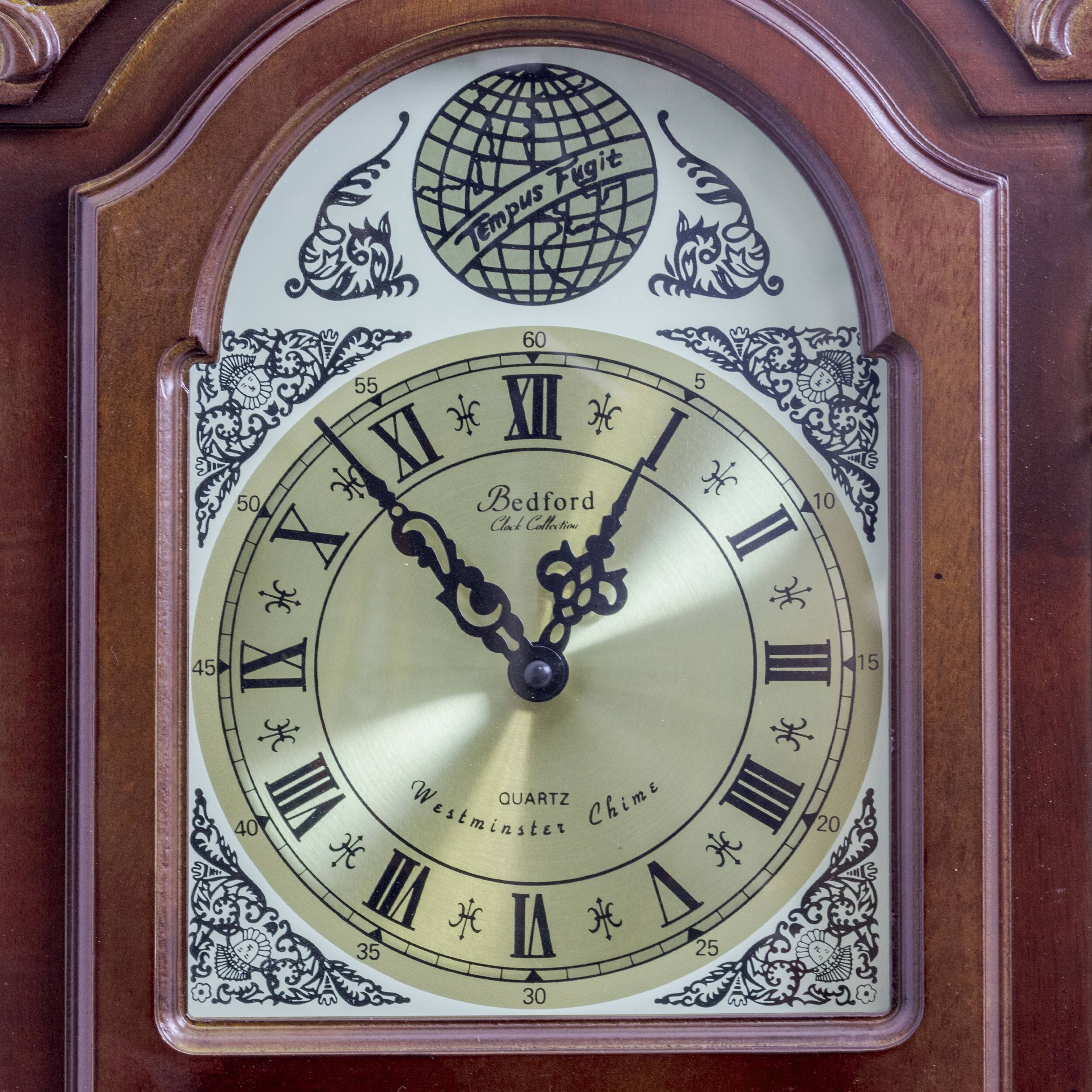 Bedford Clock Collection 38 Inch Chiming Pendulum Wall Clock in