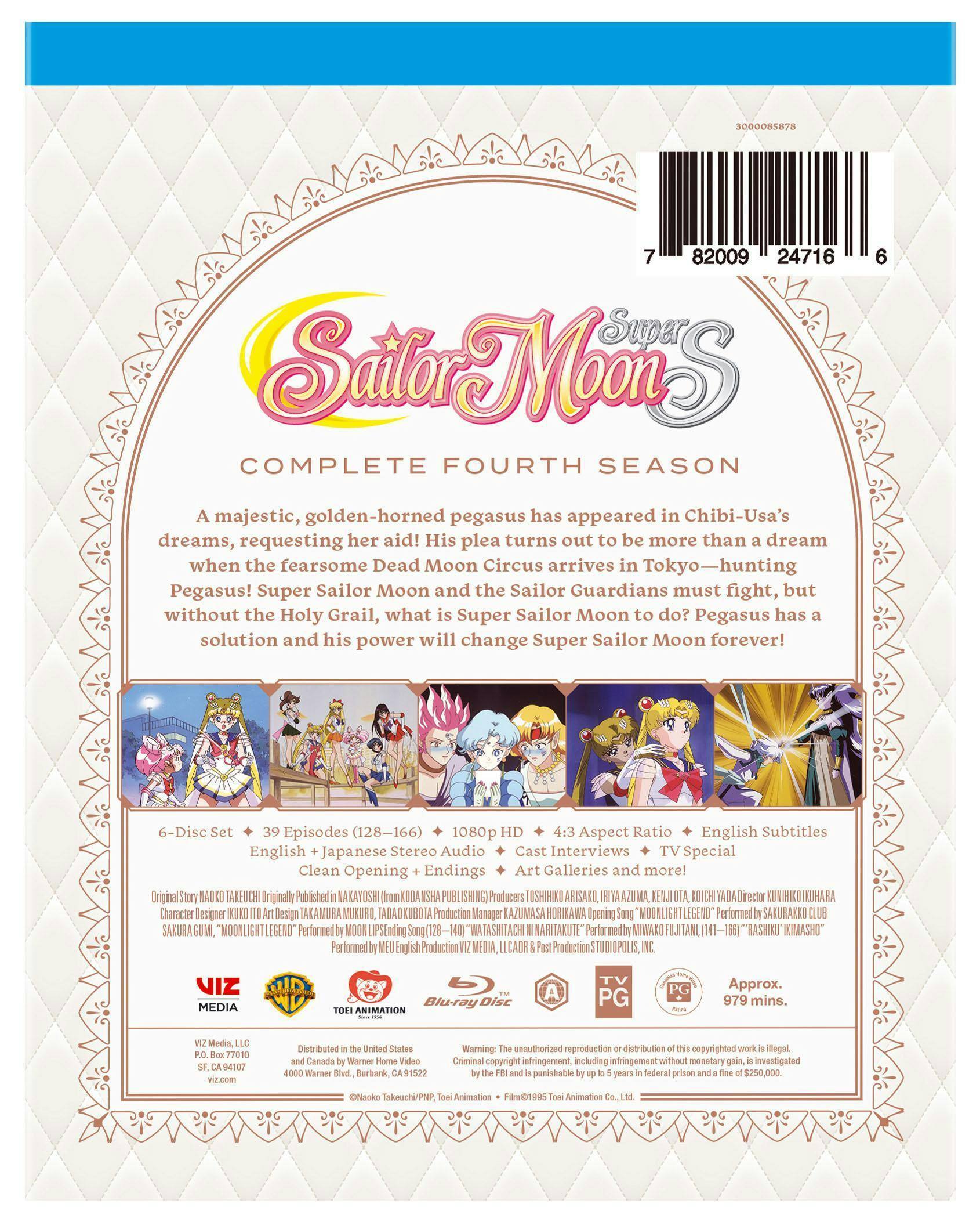 Back. Sailor Moon S: The Complete Fourth Season (Box Set) [Blu-ray].