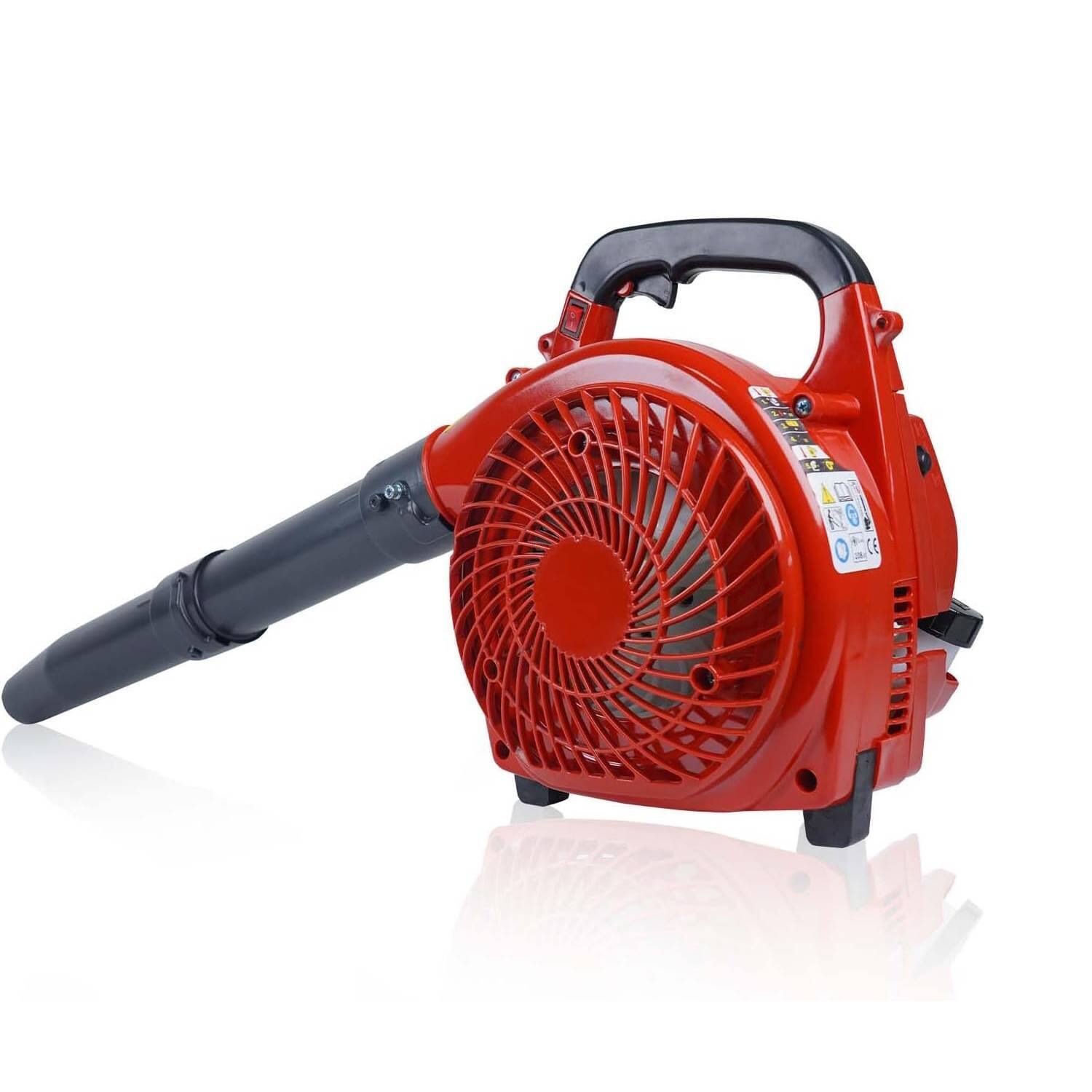 Front. Acekool - 28cc 2-Stroke 1.1 HP, 490 CFM, 280 MPH Handheld Gas Powered Leaf Blower for Effortless Lawn & Leaf Cleanup, Red - Red.