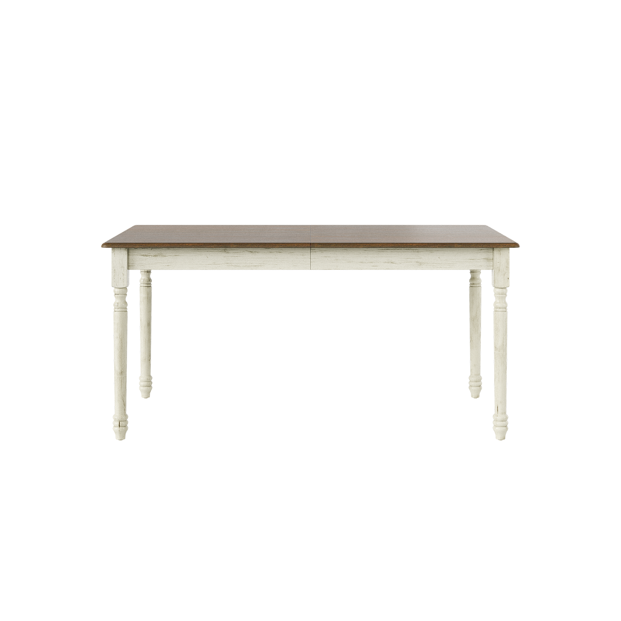 Front. Famapy - Multipurpose Folding Desk with 3-Section Top, 78.7" Extendable Writing Table for Home Office & Study. - White & Brown.