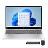 Front. HP - HP 15.6" FHD Touchscreen Laptop,Intel i7-1355U,32GB DDR5,1TB SSD+1TB Dock Set,Iris Xe Graphics,Win 11 Pro,Silver - Silver.