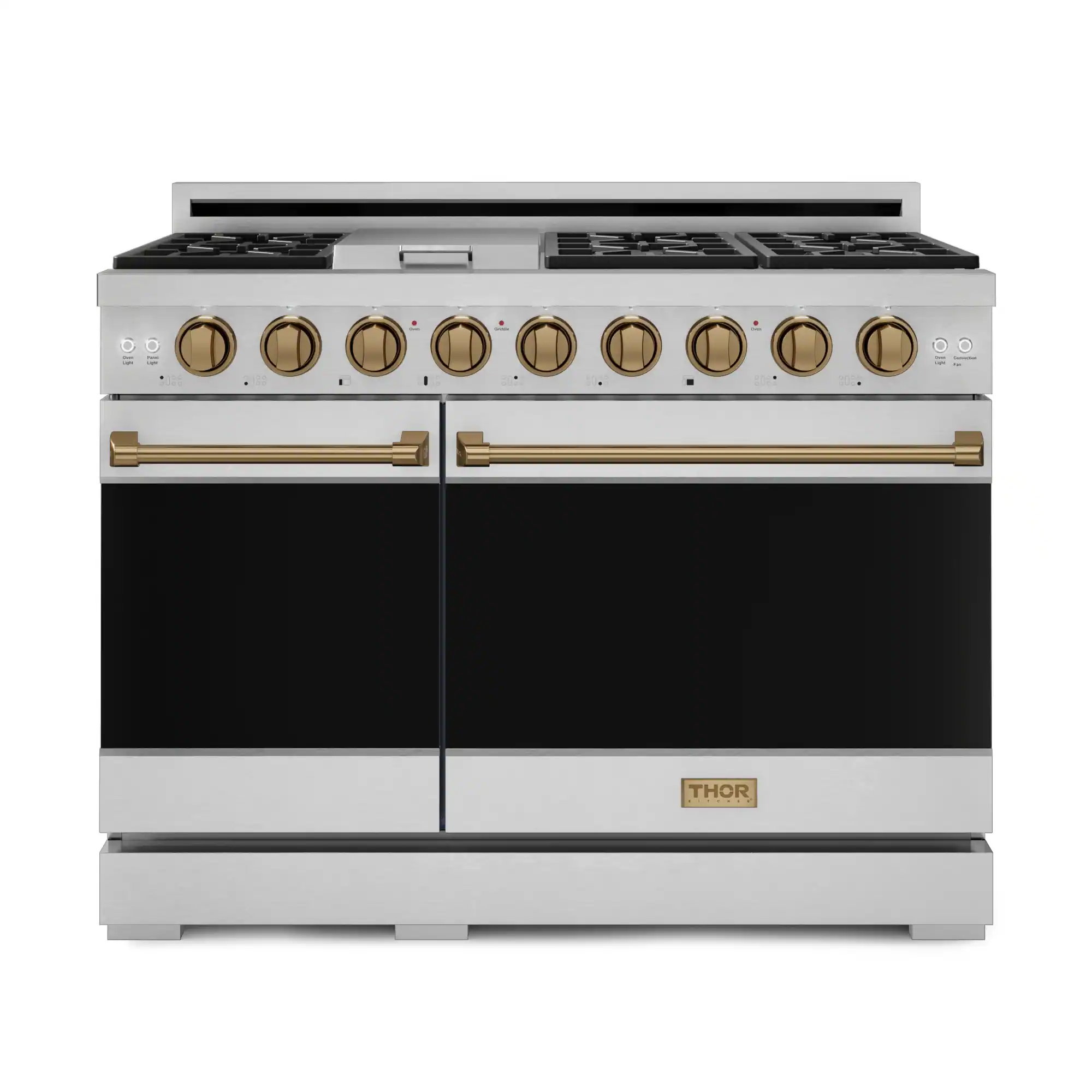 Gordon Ramsay Series by Thor Kitchen 6.8 Cu. Ft Freestanding Gas Range with Bronze Hardware - Stainless Steel