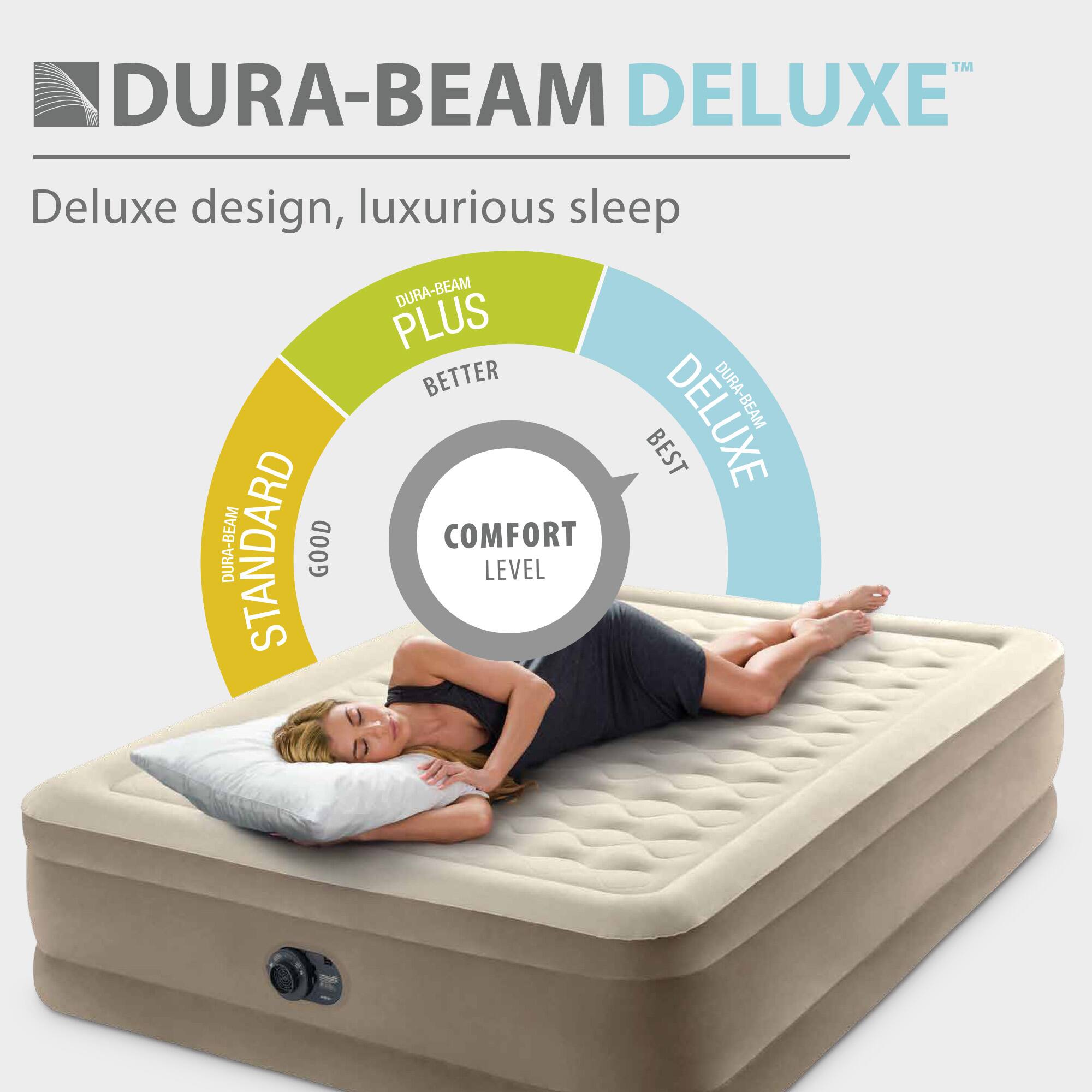 Intex 64427ED Dura Beam Deluxe Ultra Plush Air Mattress w/Built in