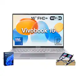 ASUS - Upgraded - Vivobook 16 16" FHD+ Laptop - Intel Core 9 270H - 32GB RAM 2TB SSD - Backlit KB - Laptop Cooler - Silver