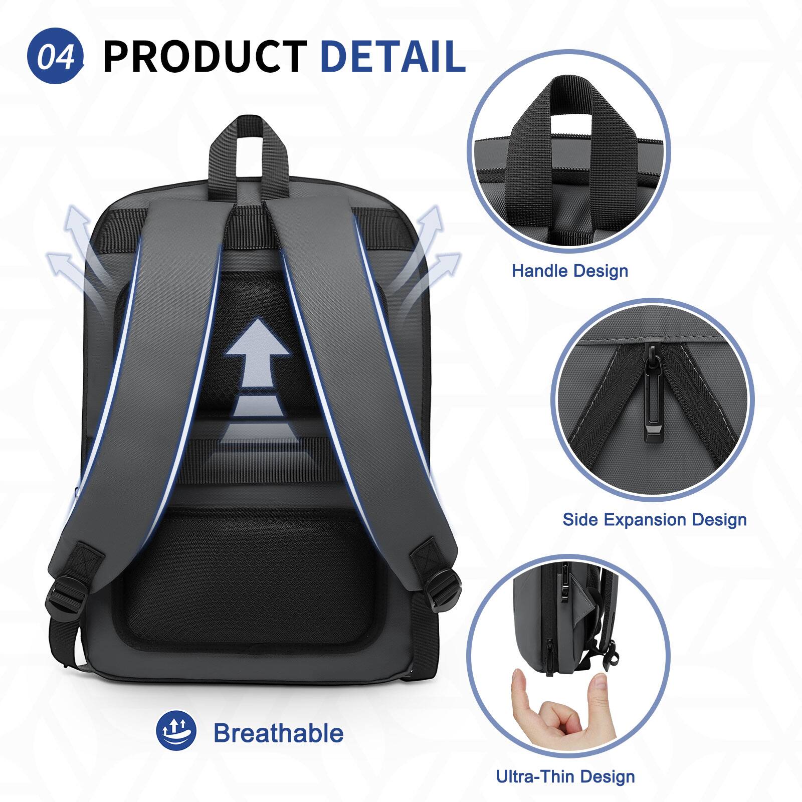 04 PRODUCT DETAIL

- Handle Design
- Side Expansion Design
- Breathable
- Ultra-Thin Design