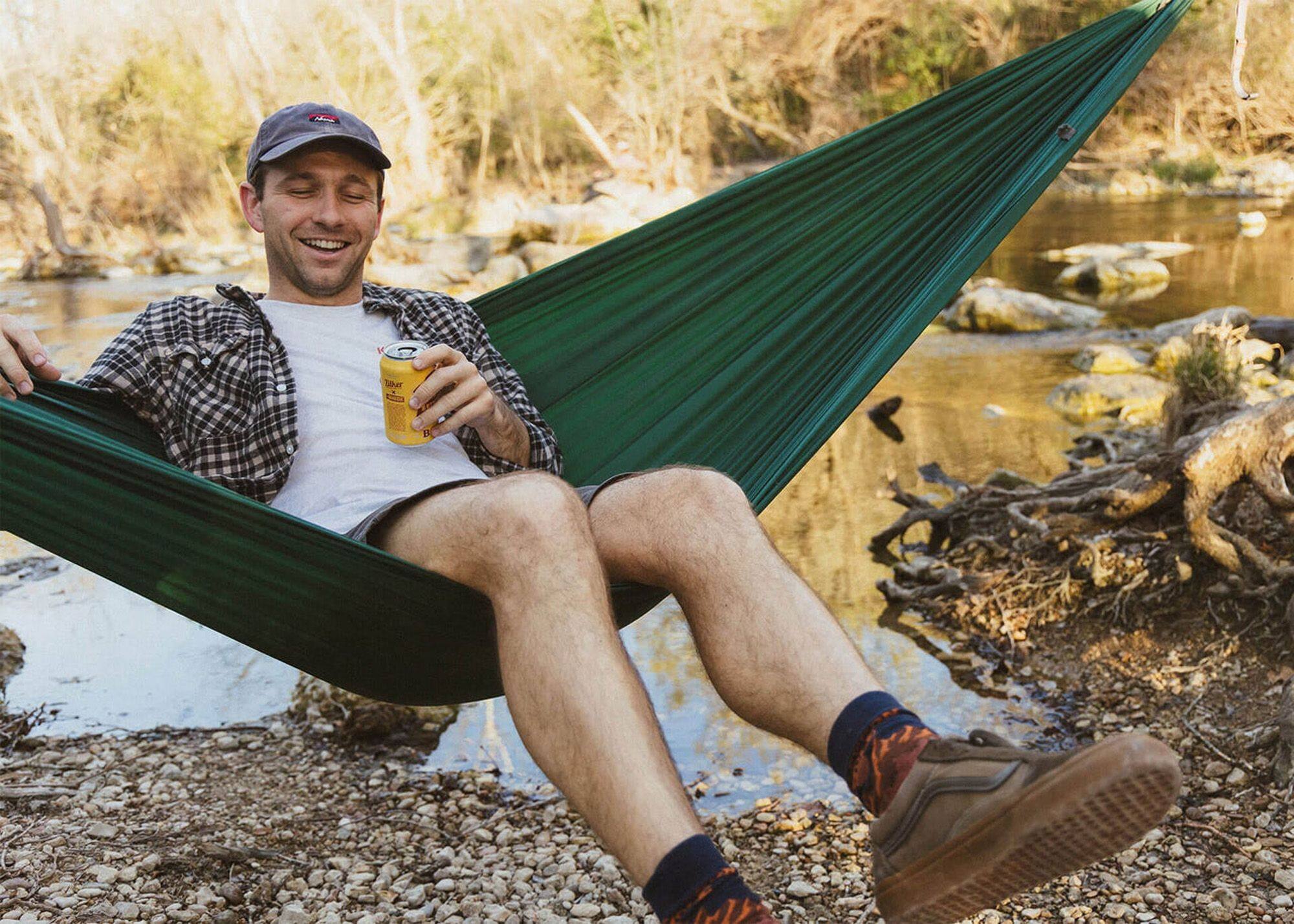 Angle. Kammok - Kammok Roo Double Camping Hammock - Ember Orange.