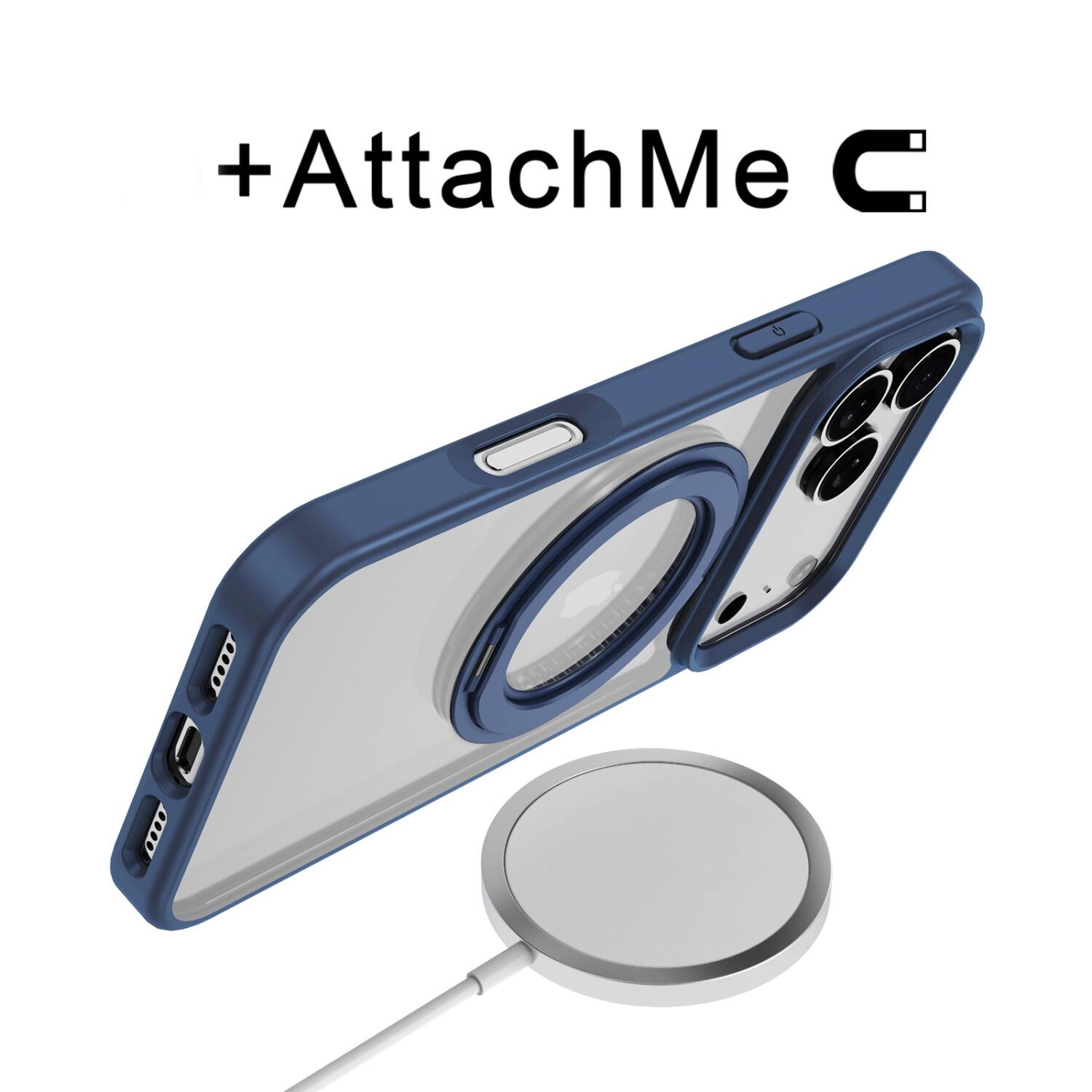 Alt View 1. Mybat Pro - MyBat Pro Lure Series 360° Ring Stand MagSafe Case for Apple iPhone 17 Pro - Blue - Blue.