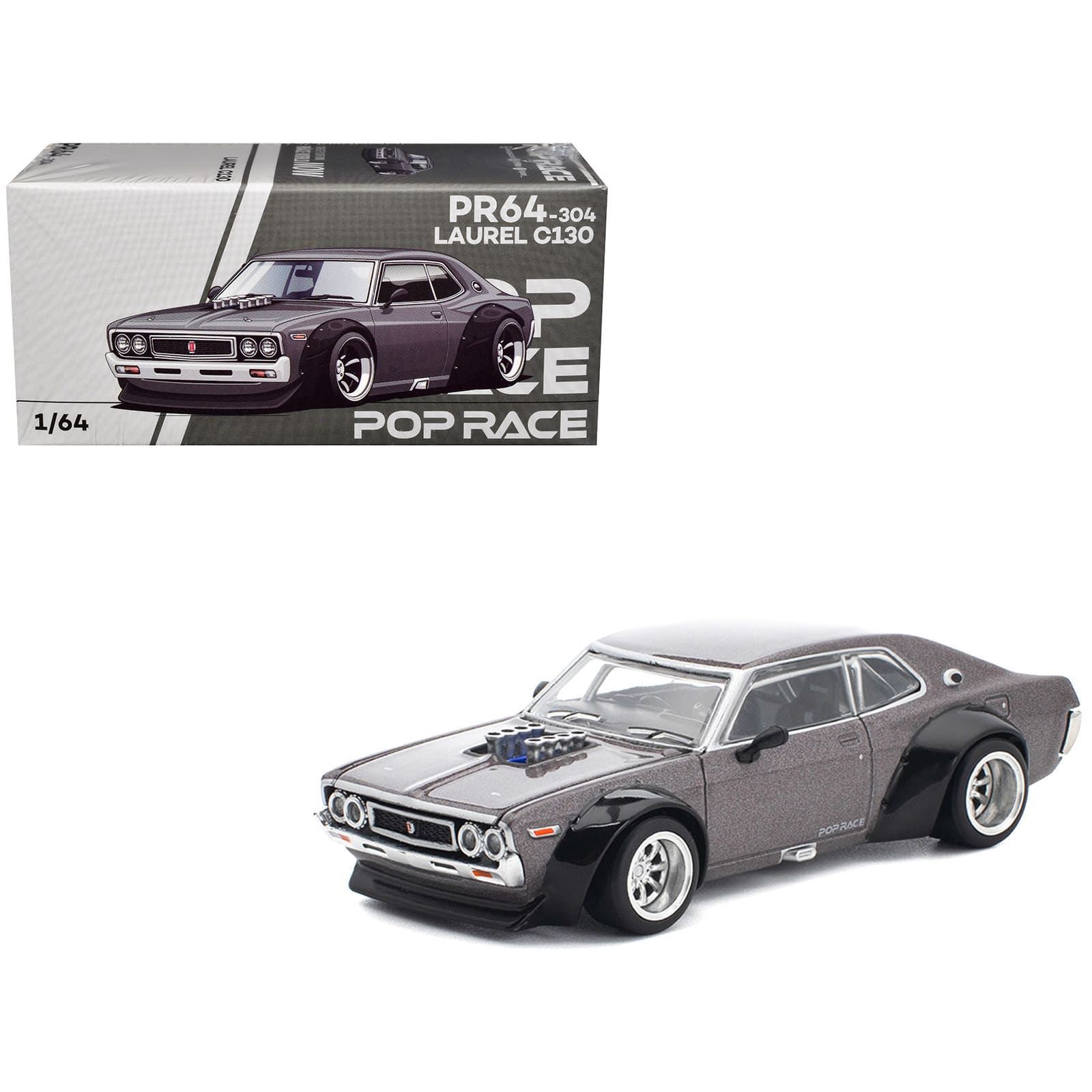 Datsun Laurel C130 RHD (Right Hand Drive) Gray Metallic 1/64 Diecast Model Car by Pop Race price history on PriceWatchPro