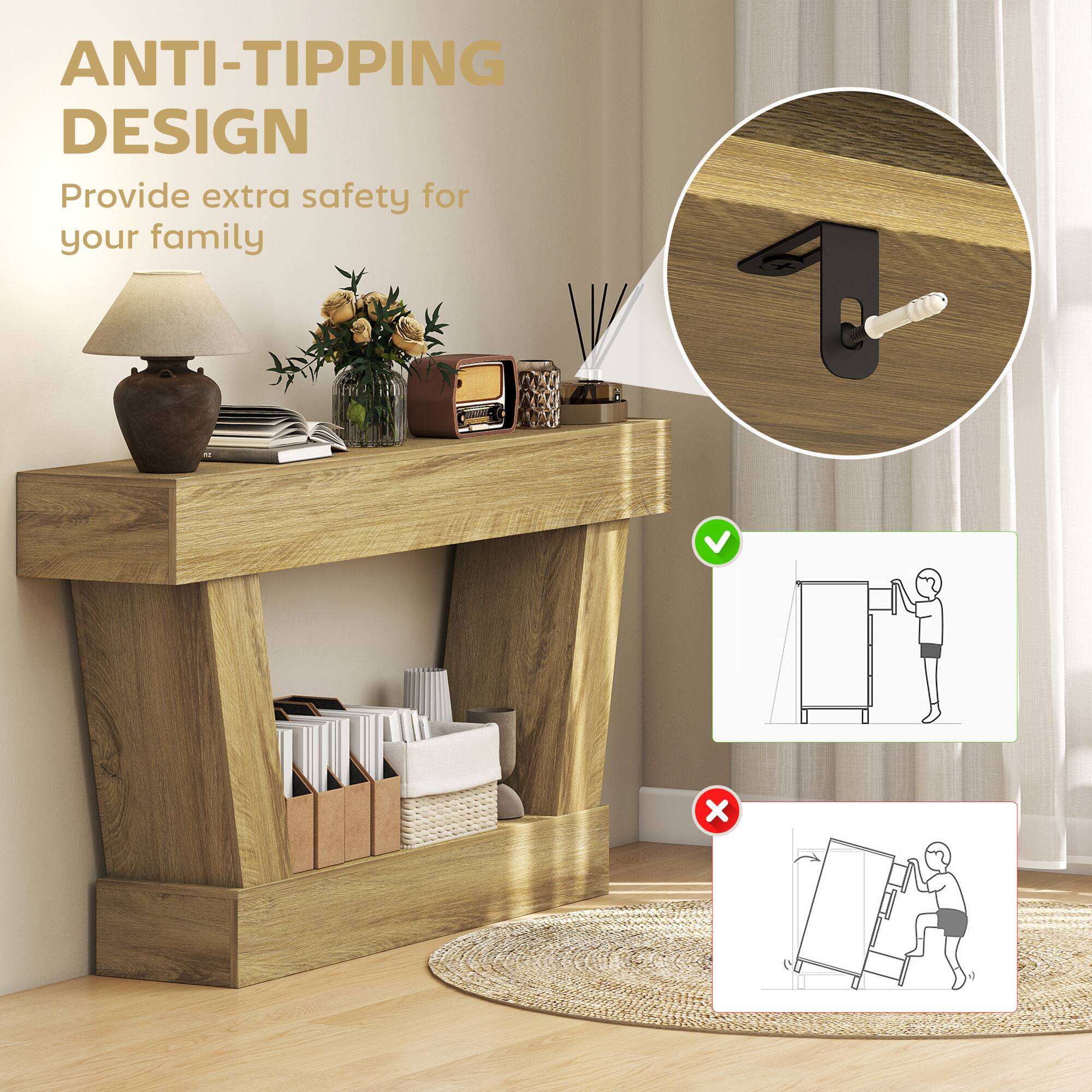 ANTI-TIPPING DESIGN  
Provide extra safety for your family