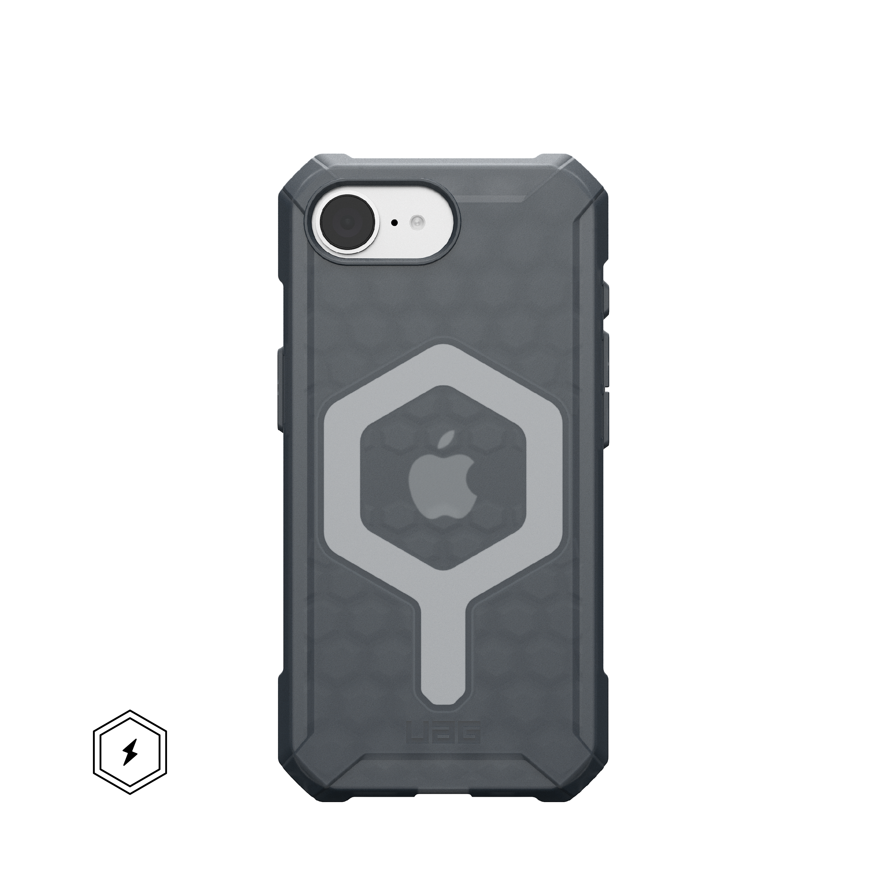 Front. UAG - Essential Armor Case with Magsafe for Apple iPhone 16e - Ash.