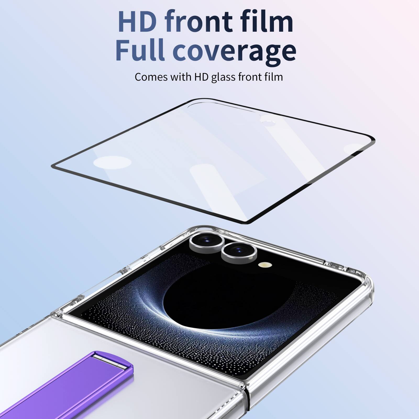 HD front film  
Full coverage  
Comes with HD glass front film