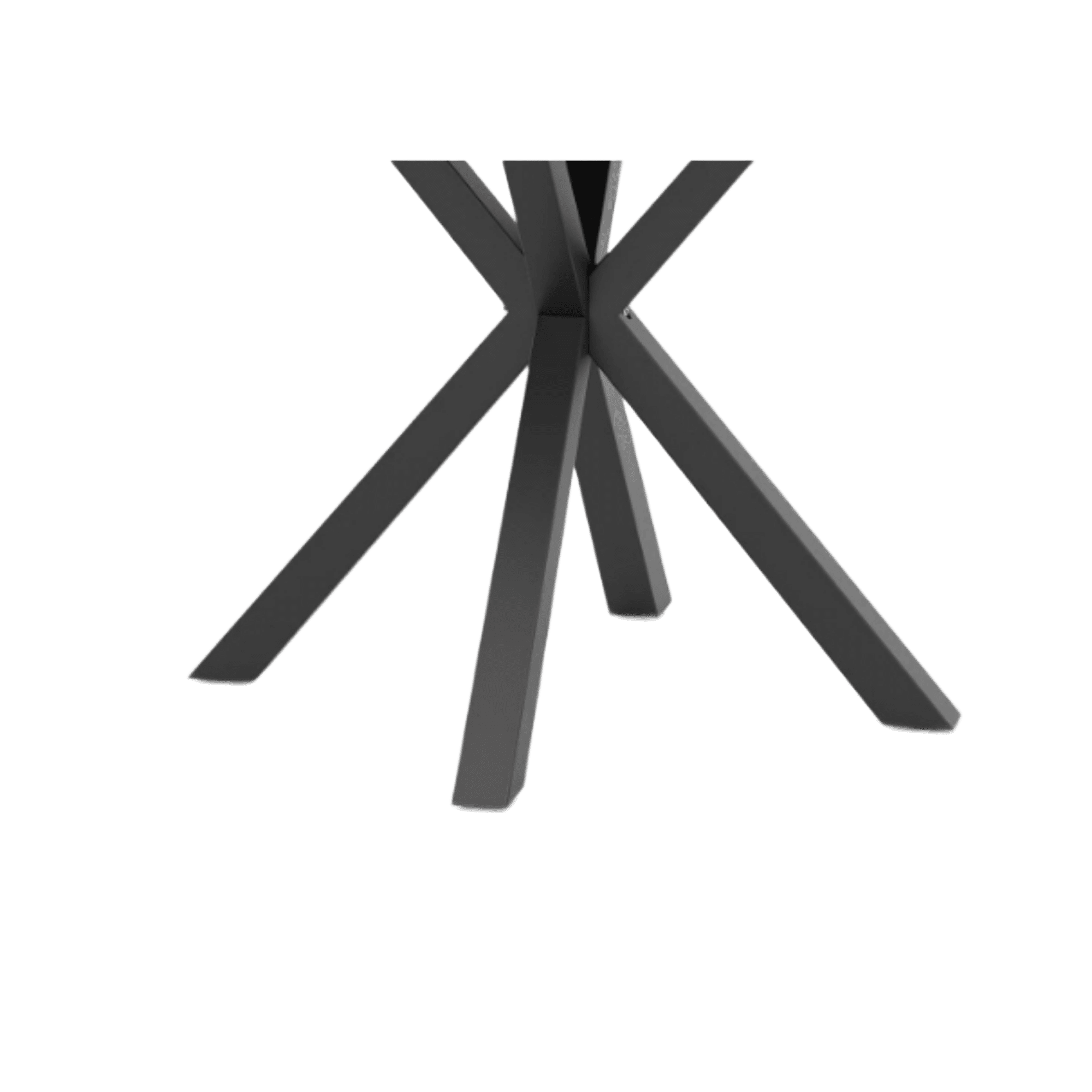 Angle. Pefilos - 36" Round Dining Table,Intersecting Pedestal Base,Rubber Wood Top,Anti-Scratch,Brown - Brown.