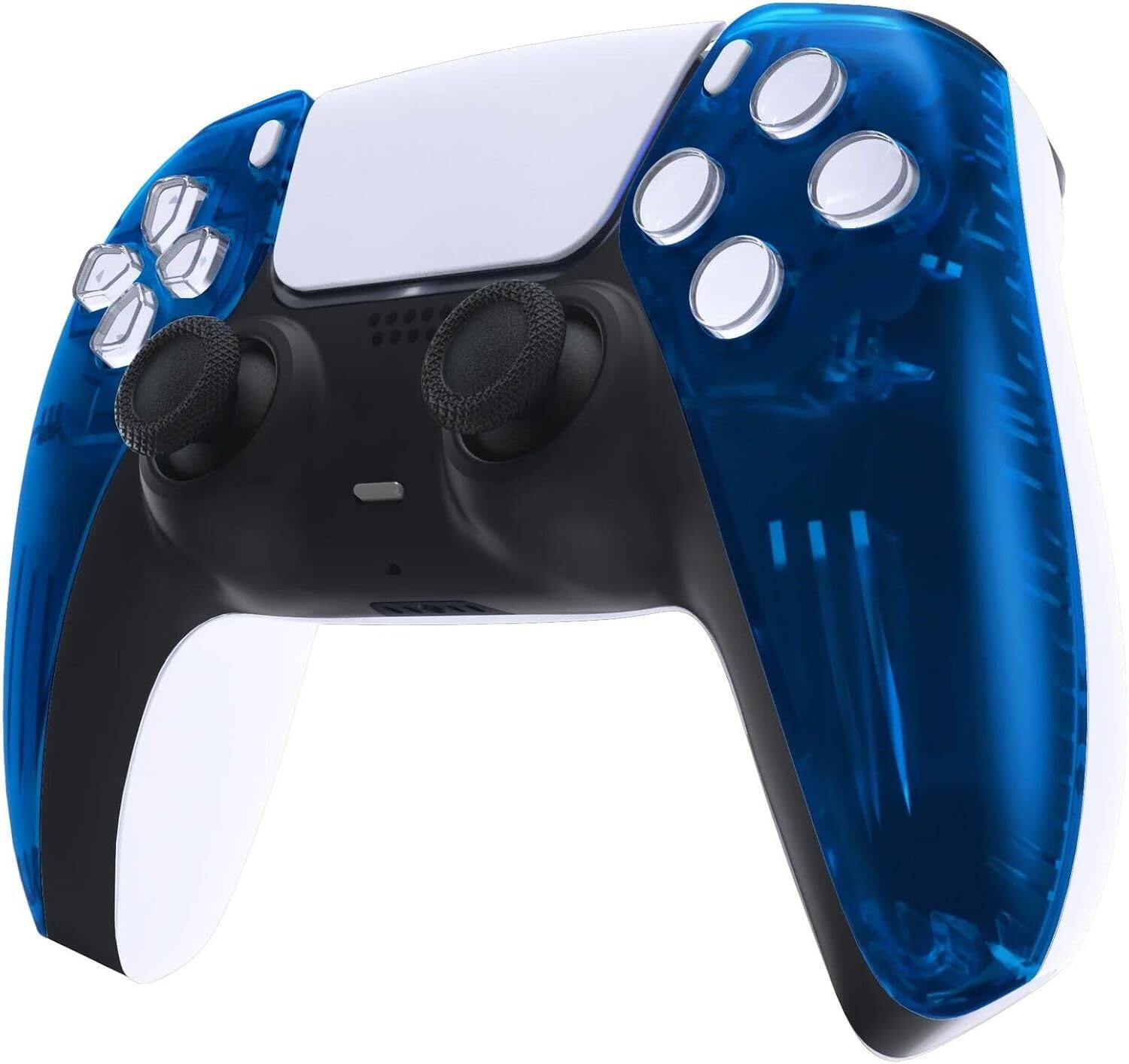 Angle. ProControllers - Custom Wireless Controller for PS5 - Clear Blue.