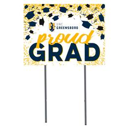 Jardine - UNCG Spartans 18" x 24" Proud Grad Yard Sign - White
