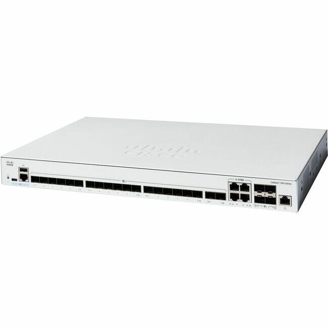 Cisco Consumer Products - Cisco Catalyst 1300 C1300-24XS Layer 3 Switch - Manageable - Gigabit Ethernet, 10 Gigabit Ethernet - 10GBase-X - White