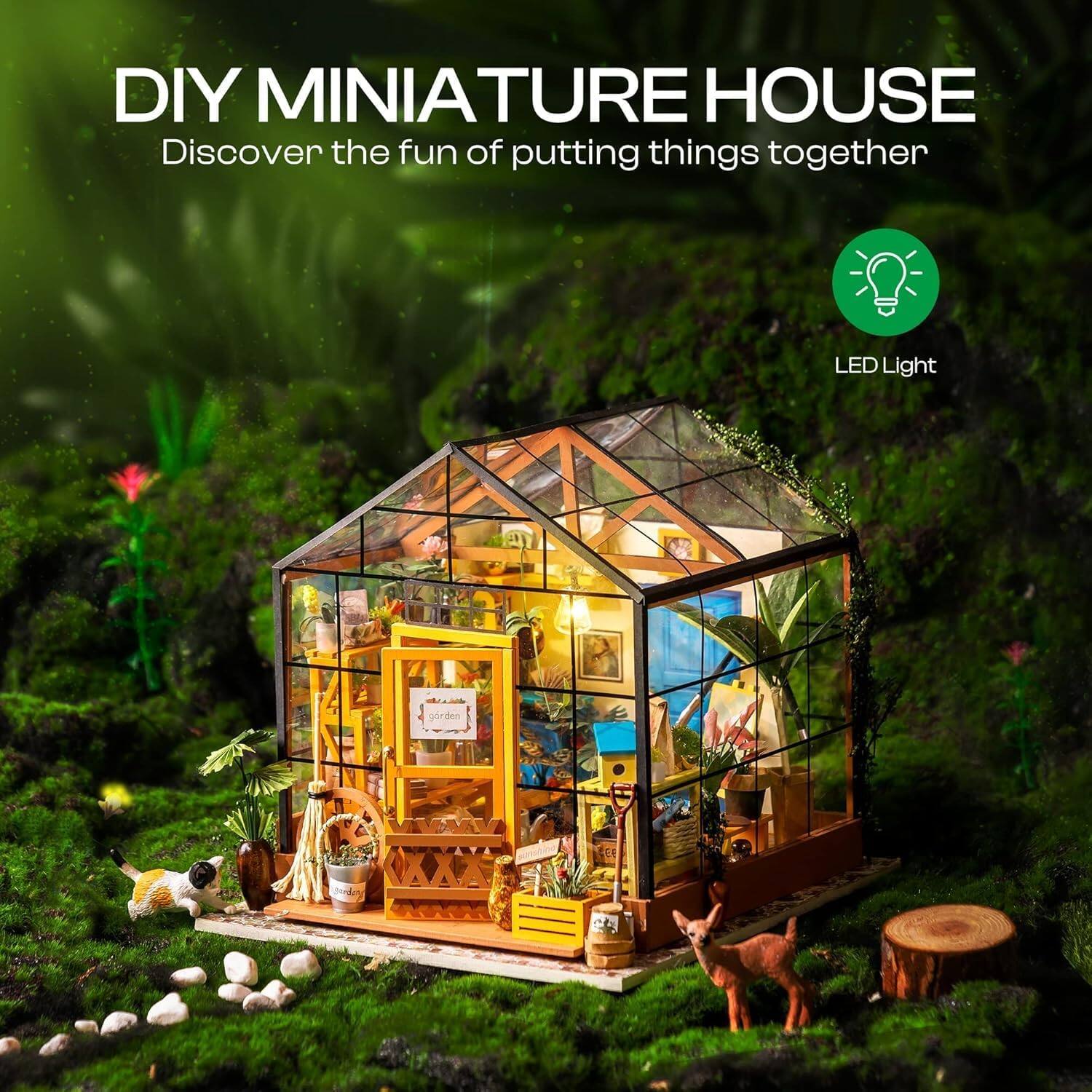 DIY MINIATURE HOUSE  
Discover the fun of putting things together  
LED Light