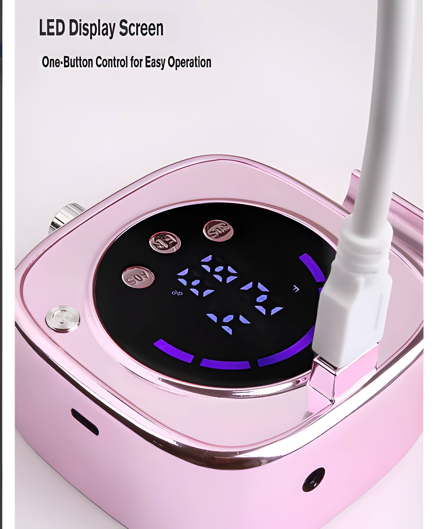 LED Display Screen  
One-Button Control for Easy Operation