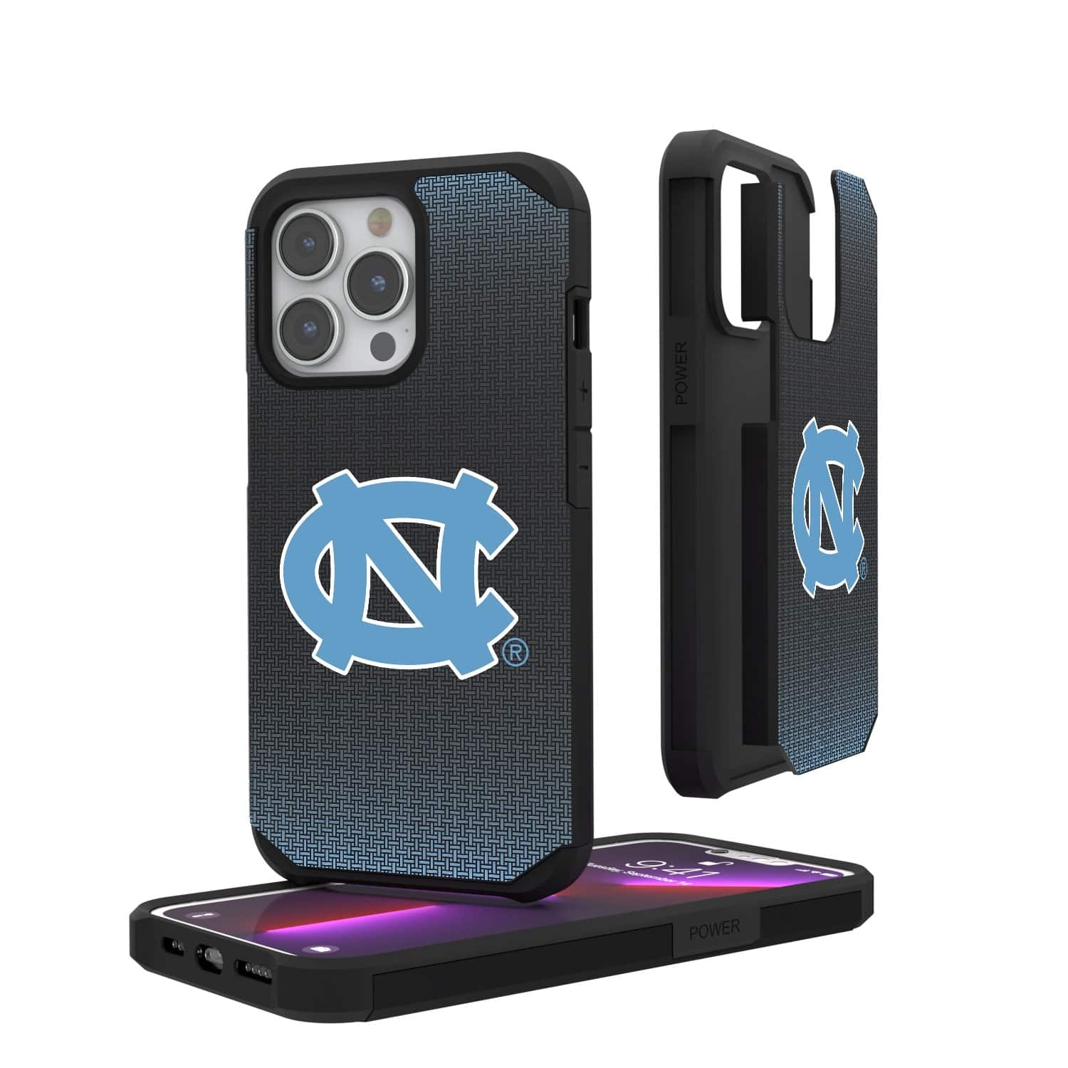 Keyscaper - NCAA - North Carolina Tar Heels Linen Logo iPhone Rugged Case - 15 - Black price history on PriceWatchPro