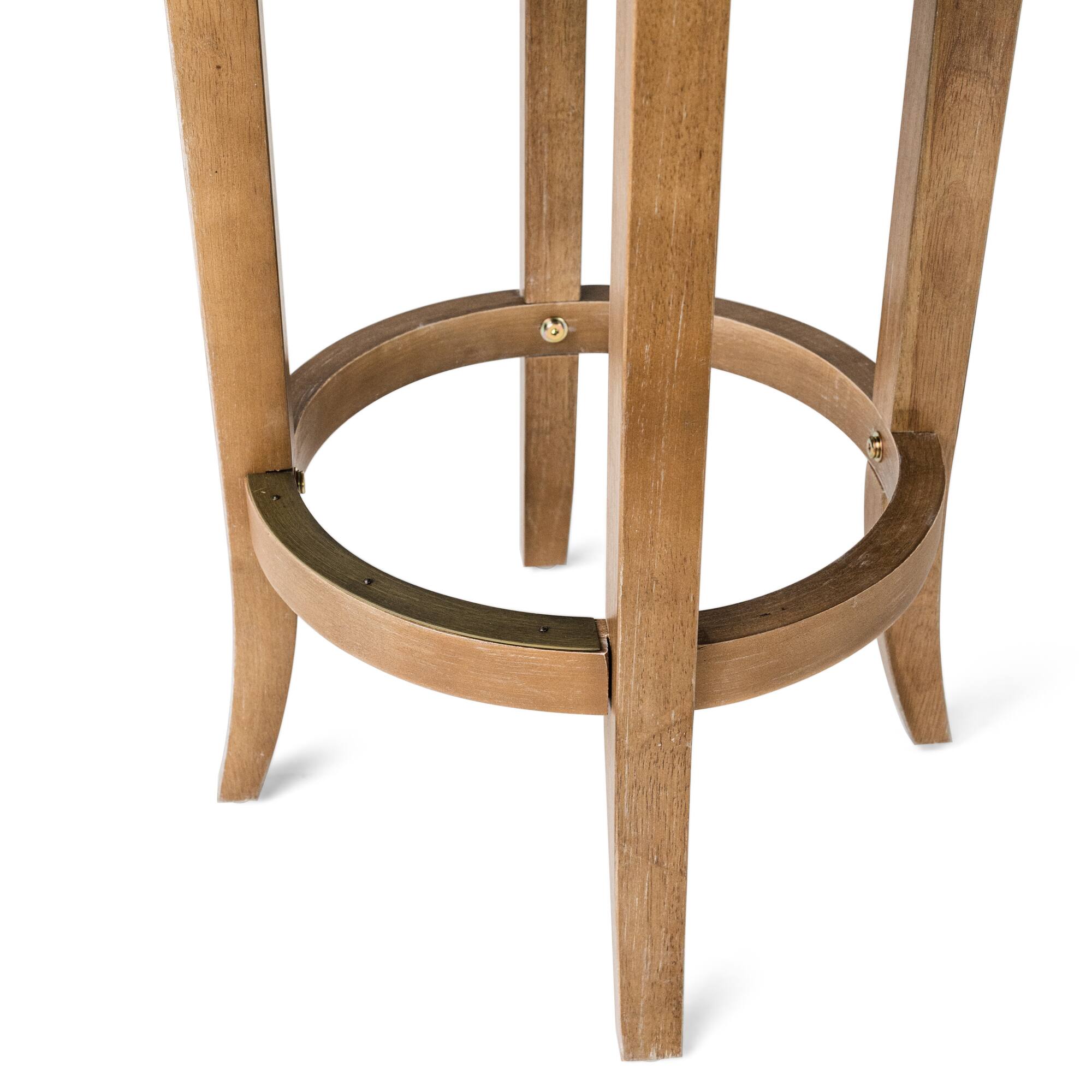 Alt View 7. Maven Lane - 26" Eva Counter Stool in Weathered Oak Finish with Fabric Upholstery - Weathered Oak.