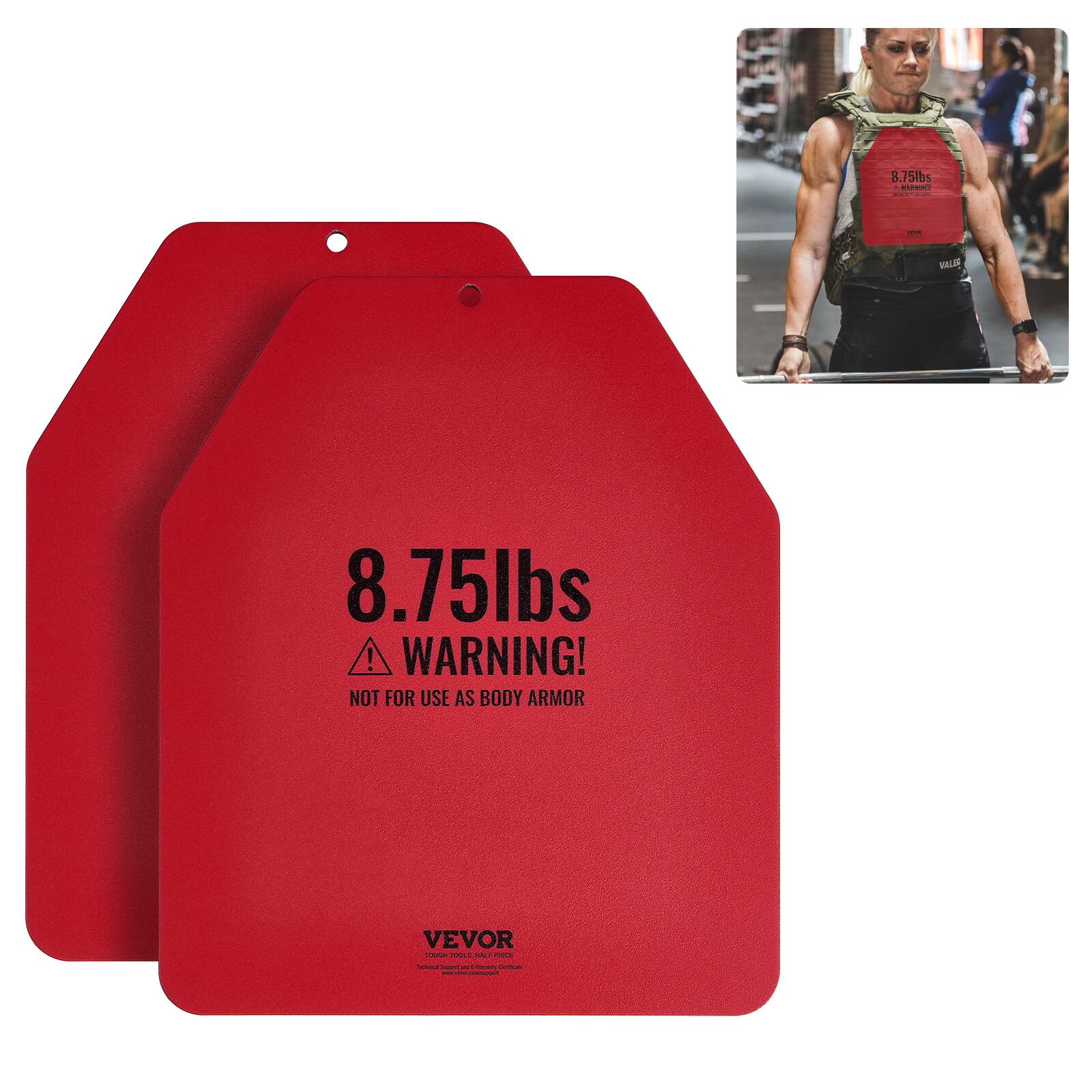 8.75lbs - WARNING! NOT FOR USE AS BODY ARMOR - VEVOR