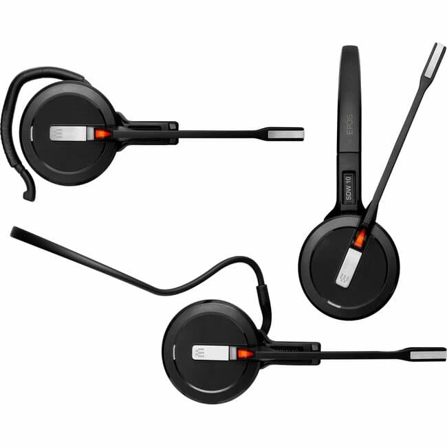 EPOS - IMPACT 5000 Go Headset - Microsoft Teams Certification - Mono - Wireless - DECT - 442 ft - 32 Ohm - 20 Hz to 20 kHz - Black