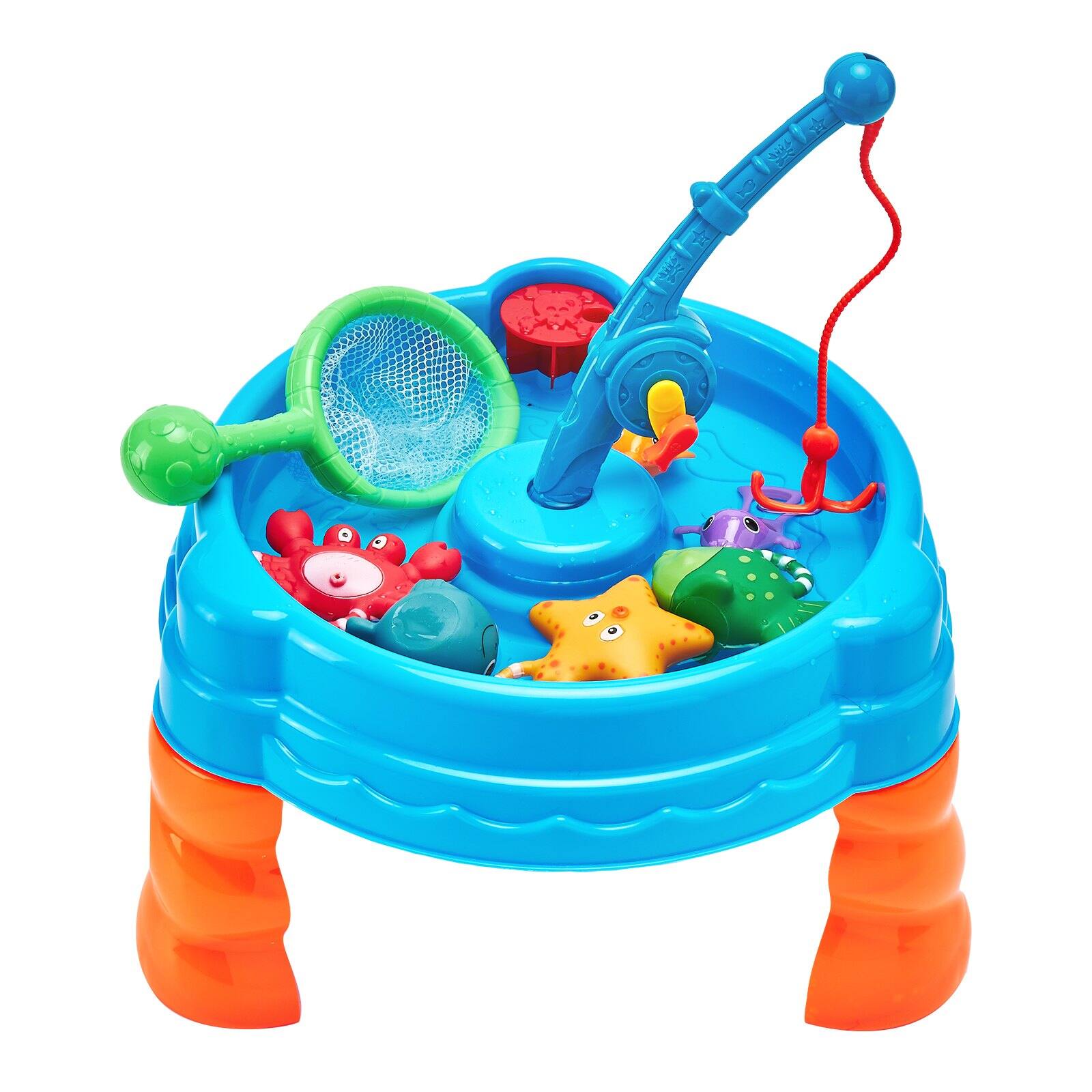 Alt View 9. Glintex - Water Activity Table for Toddlers, Fish & Splash Playset with 9PCS Accessories, Outdoor Sensory Toy for Kids Ages 3+.