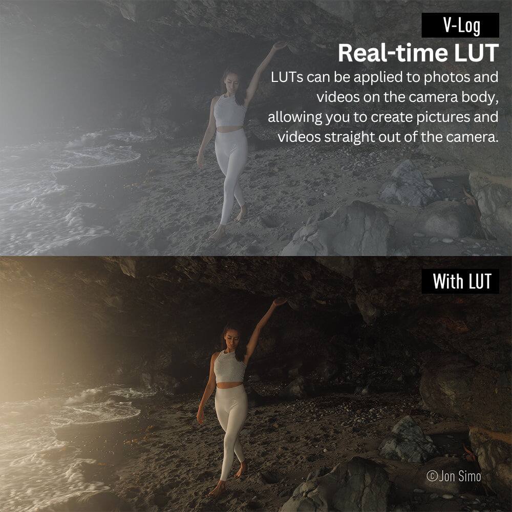 V-Log
Real-time LUT
LUTs can be applied to photos and videos on the camera body, allowing you to create pictures and videos straight out of the camera.
With LUT
Jon Simo