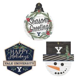 Jardine - Yale Bulldogs Ornament Bundle - White
