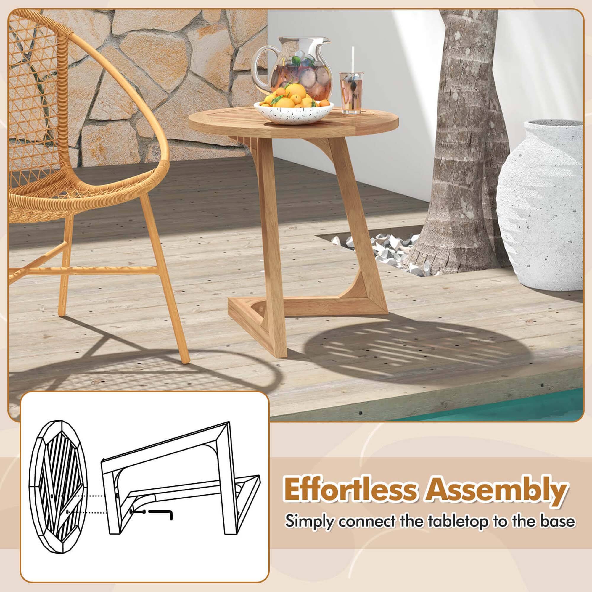 Effortless Assembly: Simply connect the tabletop to the base.