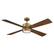 Alt View 8. Parrot Uncle - 52" Antique Brass Ceiling Fan with LED Light and Remote - Brass.