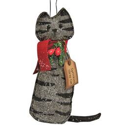 BreeBe - Sprinkles Stray Cat Ornament - Black, Grey