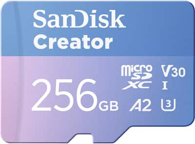 SANDISK 256GB Creator microSD UHS 1 Memory Card with Adapter, Read SANDISK 256GB Creator microSD UHS 1 Memory Card with Adapter, Read