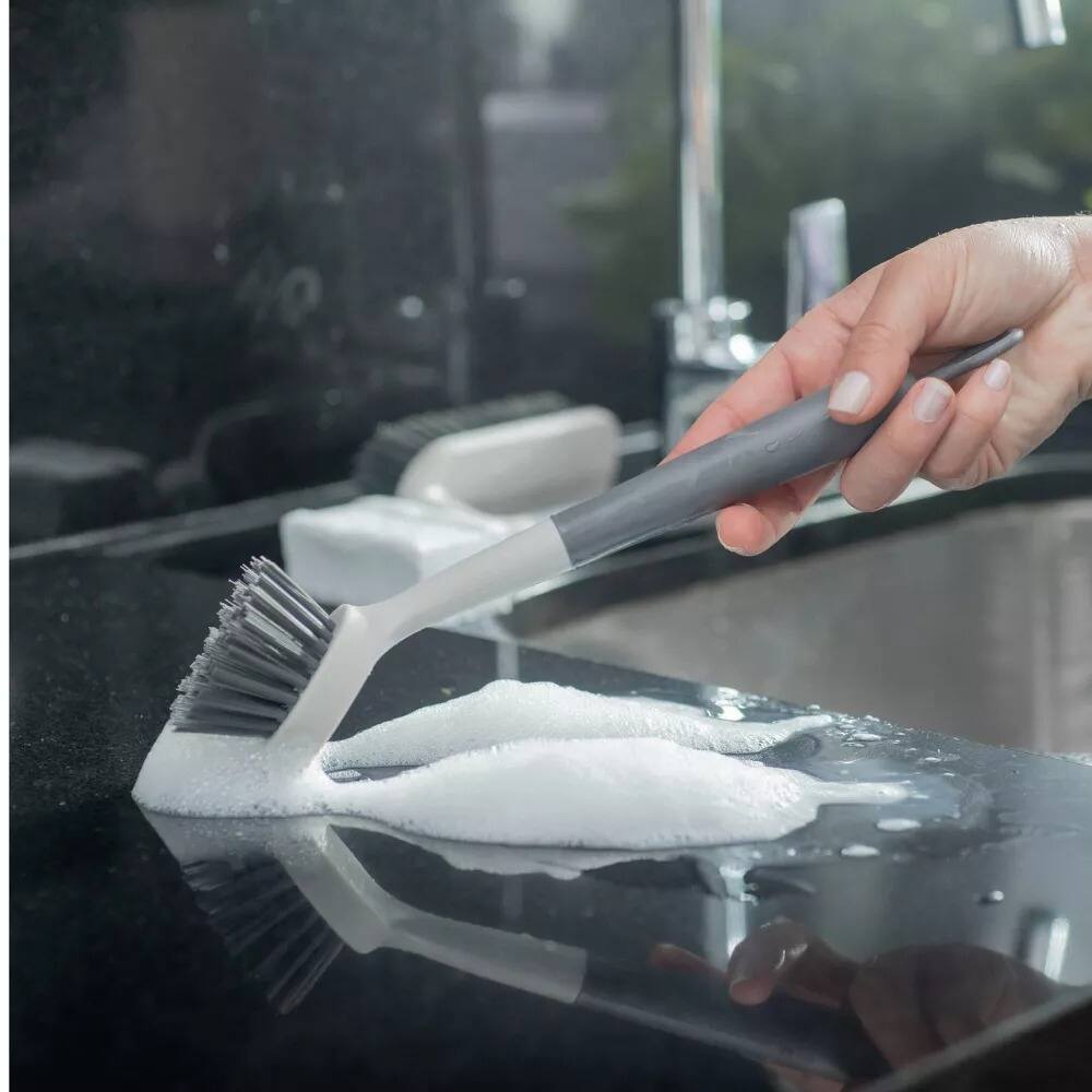 Alt View 4. OU - OU Cleaning Scrub Brush, Heavy Duty Cleaning Scrubber Brush for Bathroom & Kitchen, Built-In Scraper.