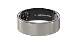 Ultrahuman - Ring AIR - Smart Ring - Size Before You Buy - Size 13 - Raw Titanium - (2023) - Front_Zoom
