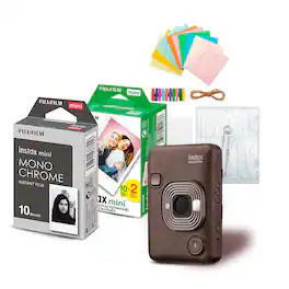 Fujifilm - INSTAX MINI LIPLAY C BRONZE VN EX D US Color/B+W Film and Accessories Kit