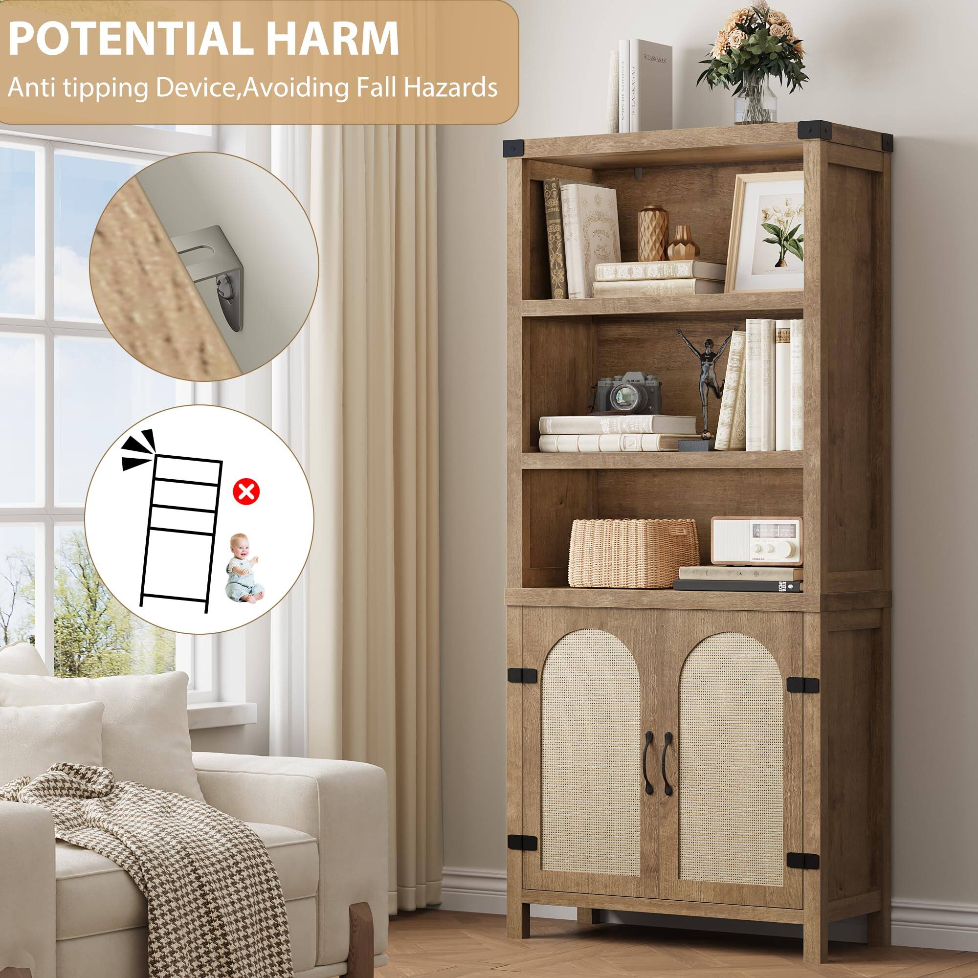 POTENTIAL HARM  
Anti tipping Device, Avoiding Fall Hazards