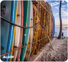 Allsop - 32413 Naturesmart Surfboards Mousepad Eco-Friendly construction - COMPUTER ACCESS - Multicolor