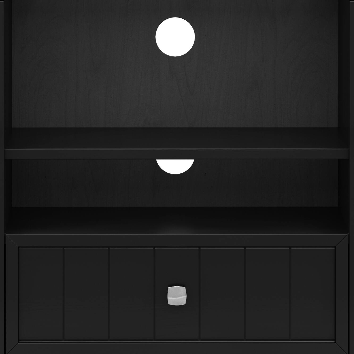 Alt View 8. Simpli Home - Bedford Tall TV Media Stand - Black.