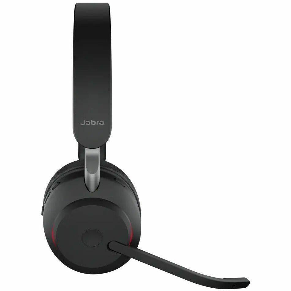 Alt View 8. Jabra - Jabra Evolve2 65 Headset - Mono - Wireless - Bluetooth - 98.4 ft - On-ear, Over-the-head - Monaural - Circumaural - Blue.