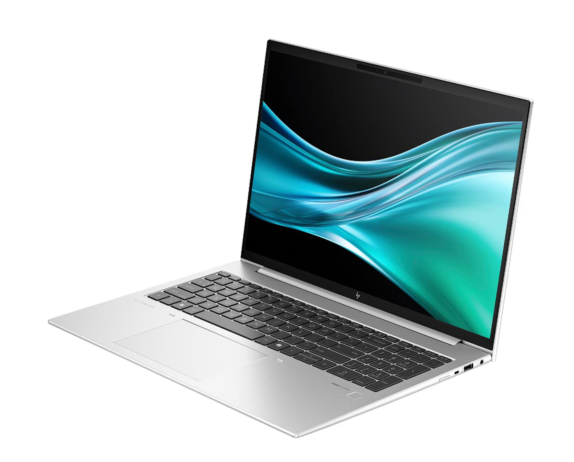 Alt View 2. HP - HP EliteBook Laptop 16.0 WUXGA Display (Intel Ultra 7 165U , 16GB DDR5, 512GB SSD, Intel Graphics, Win 11 Pro) - Silver.