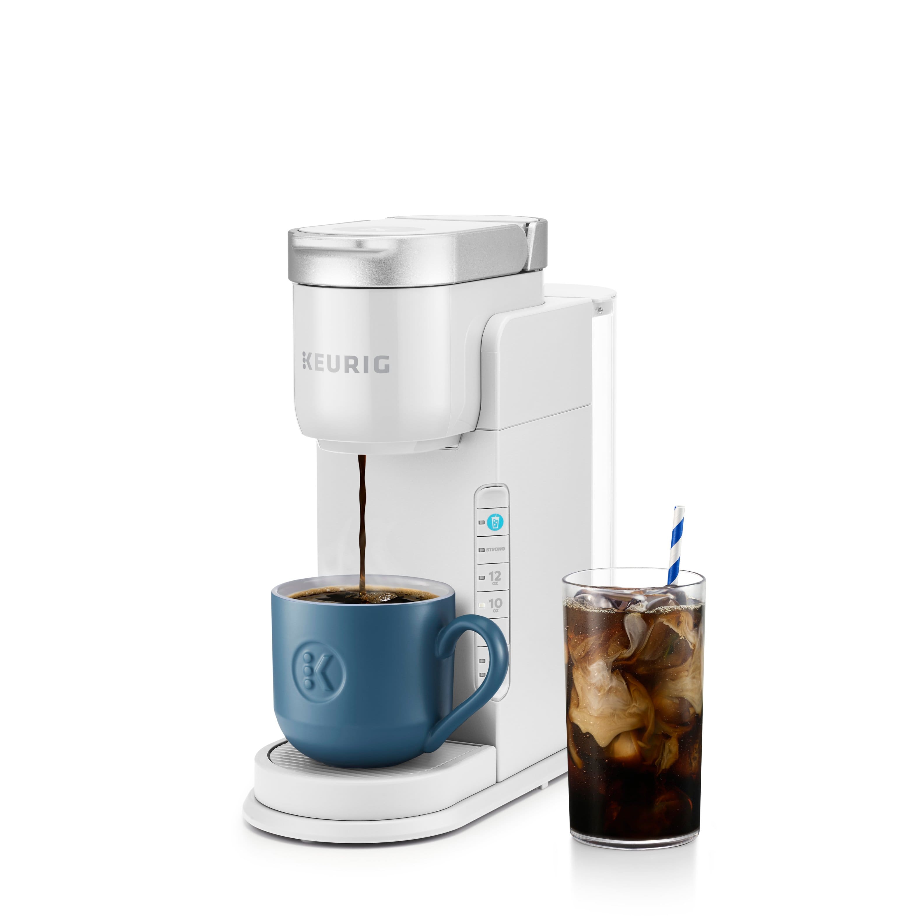 Left. Keurig - K-Iced Single Serve K-Cup Pod Coffee Maker - White.