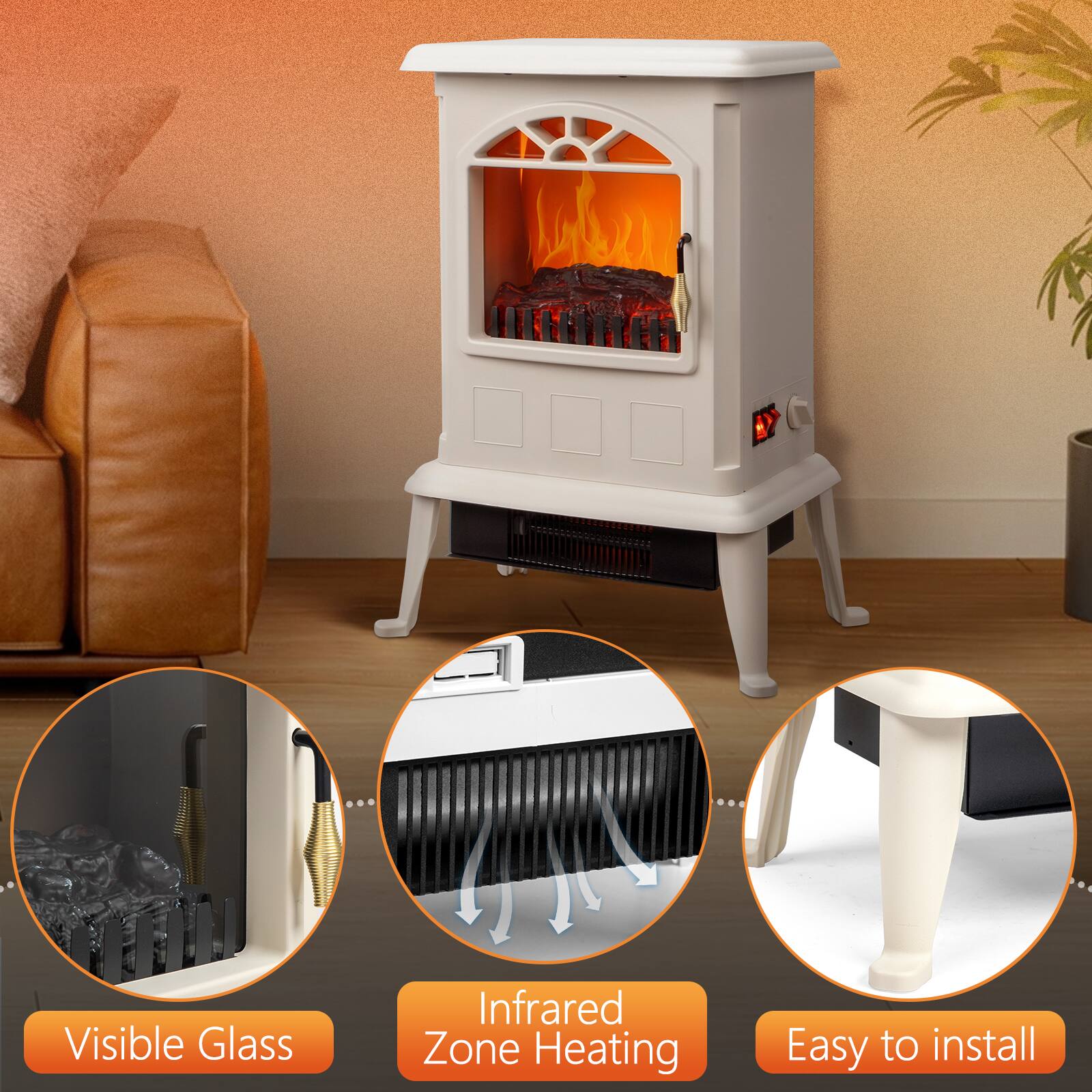 Visible Glass  
Infrared Zone Heating  
Easy to install