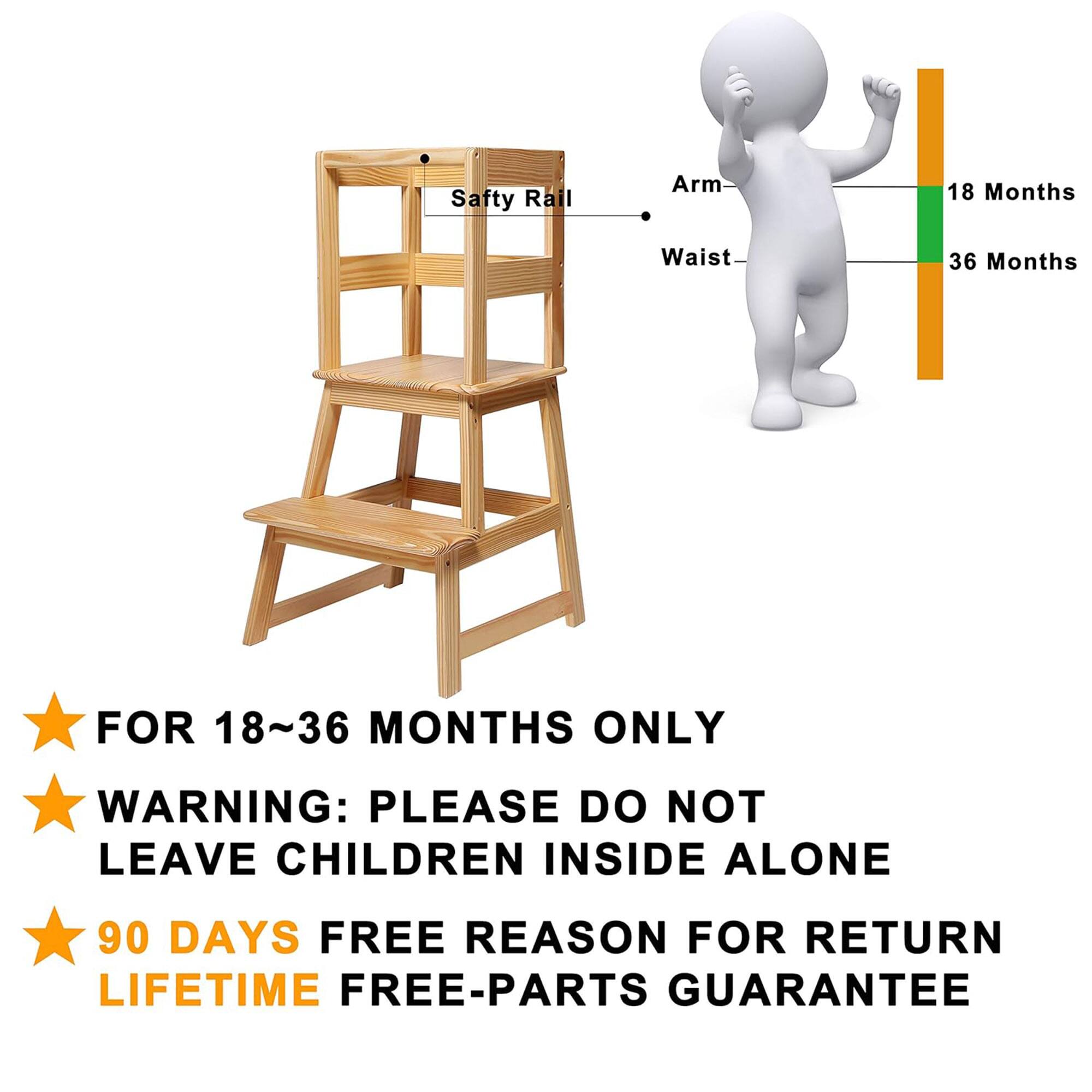 - Safty Rail Arm 18 Months Waist 36 Months FOR 18~36 MONTHS ONLY
- WARNING: PLEASE DO NOT LEAVE CHILDREN INSIDE ALONE
- 90 DAYS FREE REASON FOR RETURN
- LIFETIME FREE-PARTS GUARANTEE

- FOR 18~36 MONTHS ONLY
- WARNING: PLEASE DO NOT LEAVE CHILDREN INSIDE ALONE
- 90 DAYS FREE REASON FOR RETURN
- LIFETIME FREE-PARTS GUARANTEE