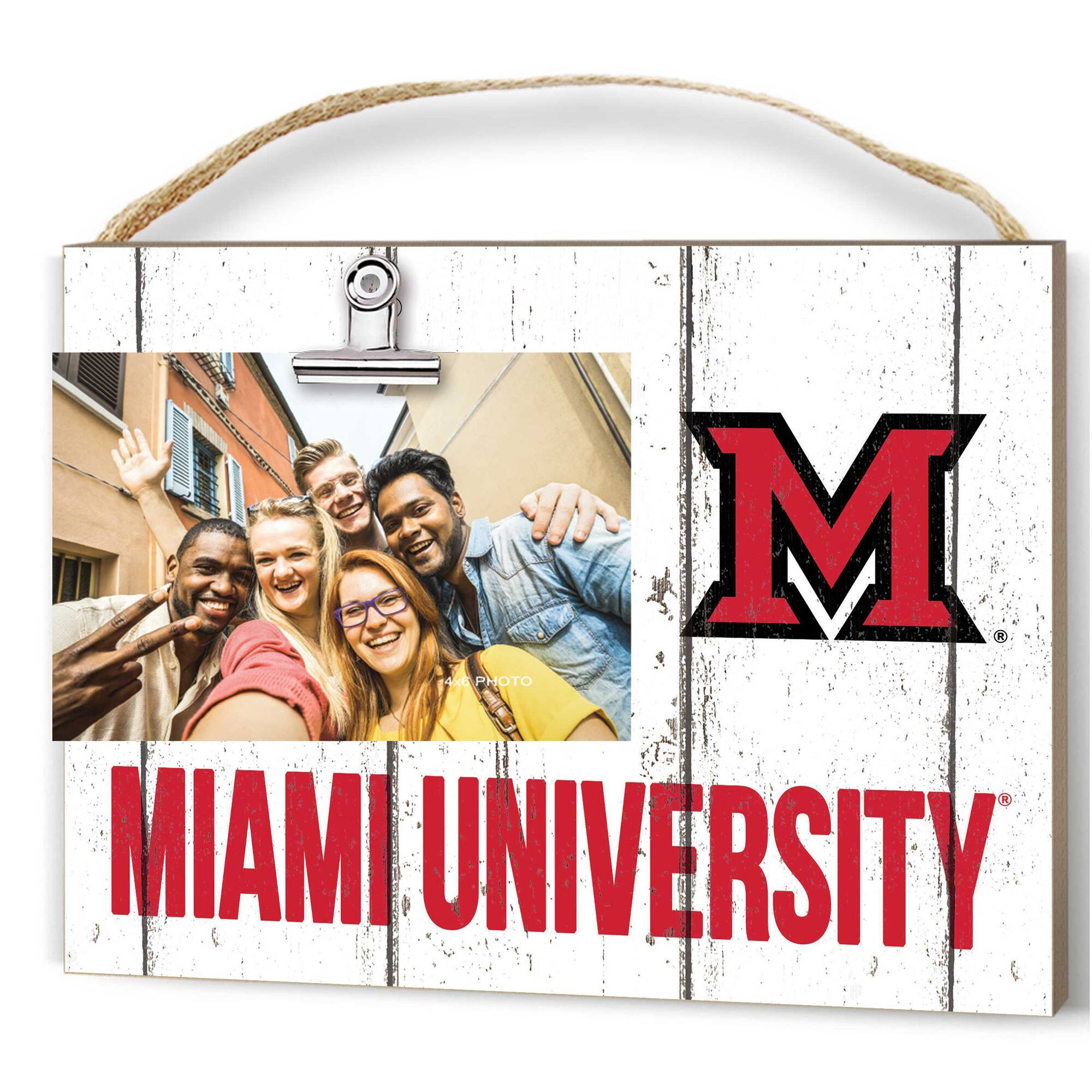 Miami University RedHawks 8'' x 10'' Weathered Clip It Frame