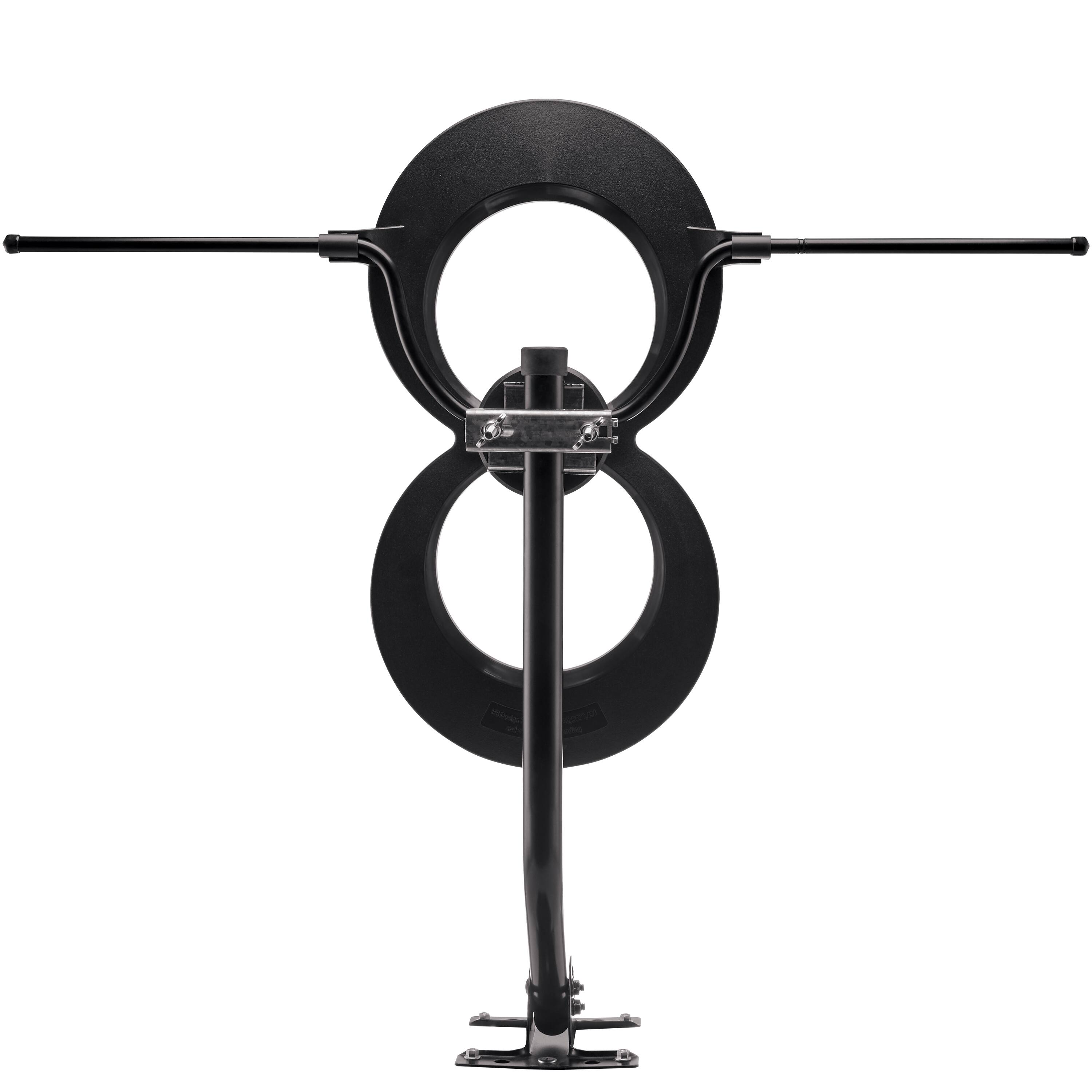 Alt View Zoom 11. Antennas Direct - ClearStream MAX-XR Complete Amplified Indoor/Outdoor HDTV Antenna with 60-Mile Range - Black.
