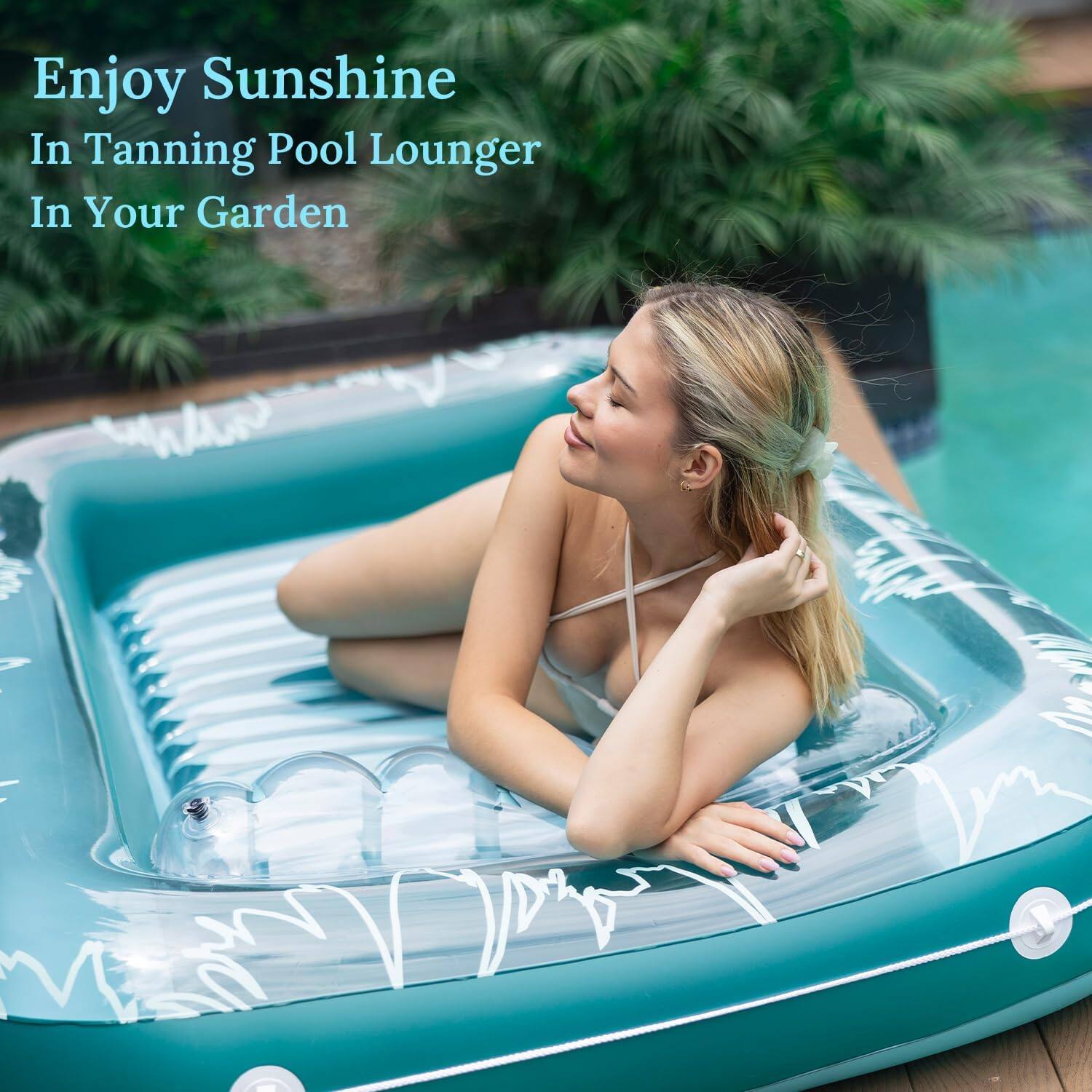 Enjoy Sunshine In Tanning Pool Lounger In Your Garden
