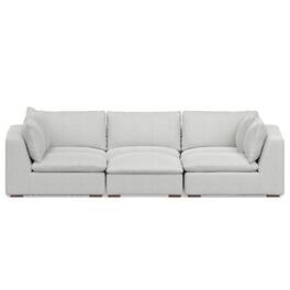 Simpli Home - Jasmine Pit Sectional Modular Sofa in Performance Fabric - Cloud Grey